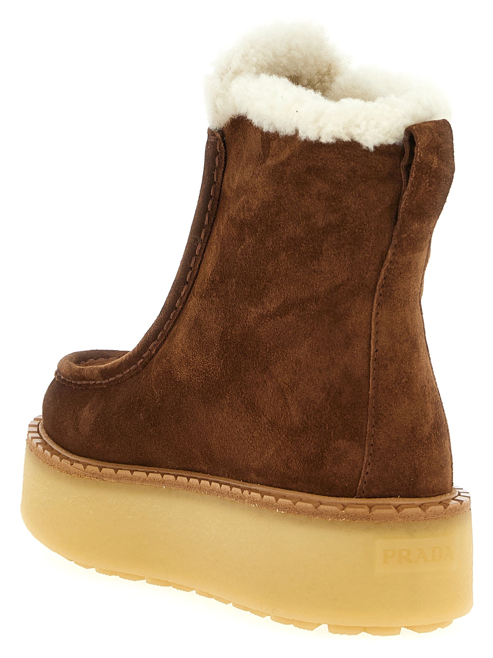 Calfskin Ankle Women's Boots - Prada - Modalova