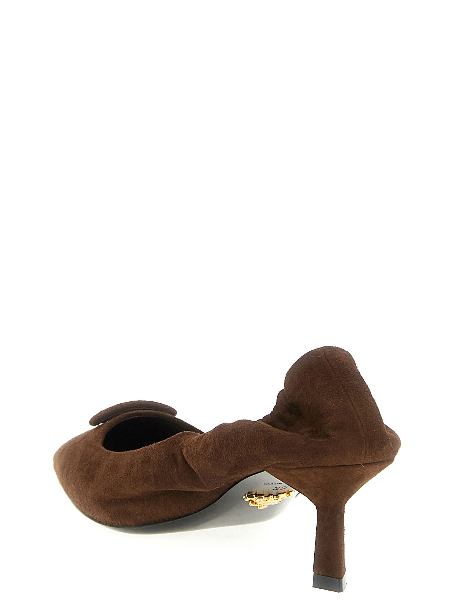 Lamb Leather Mid Heel Women's Pumps - Prada - Modalova