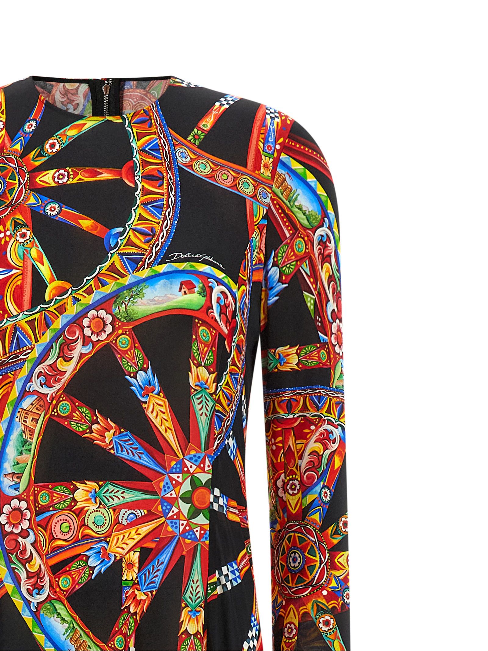 Viscose Long Women's Dress - Dolce & Gabbana - Modalova