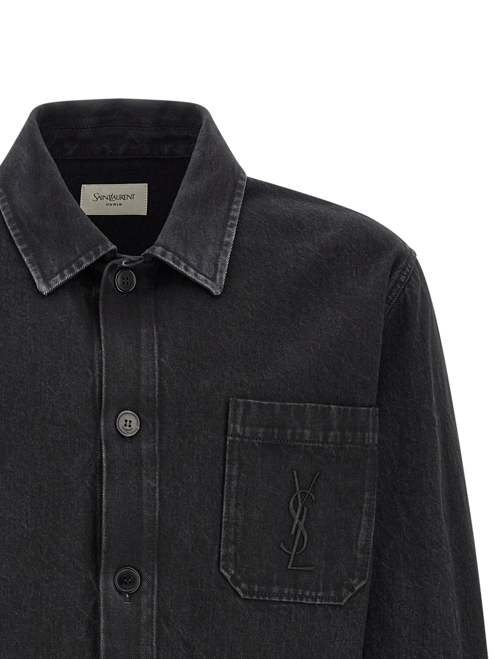 Cotton Men's Blouse - Saint Laurent - Modalova