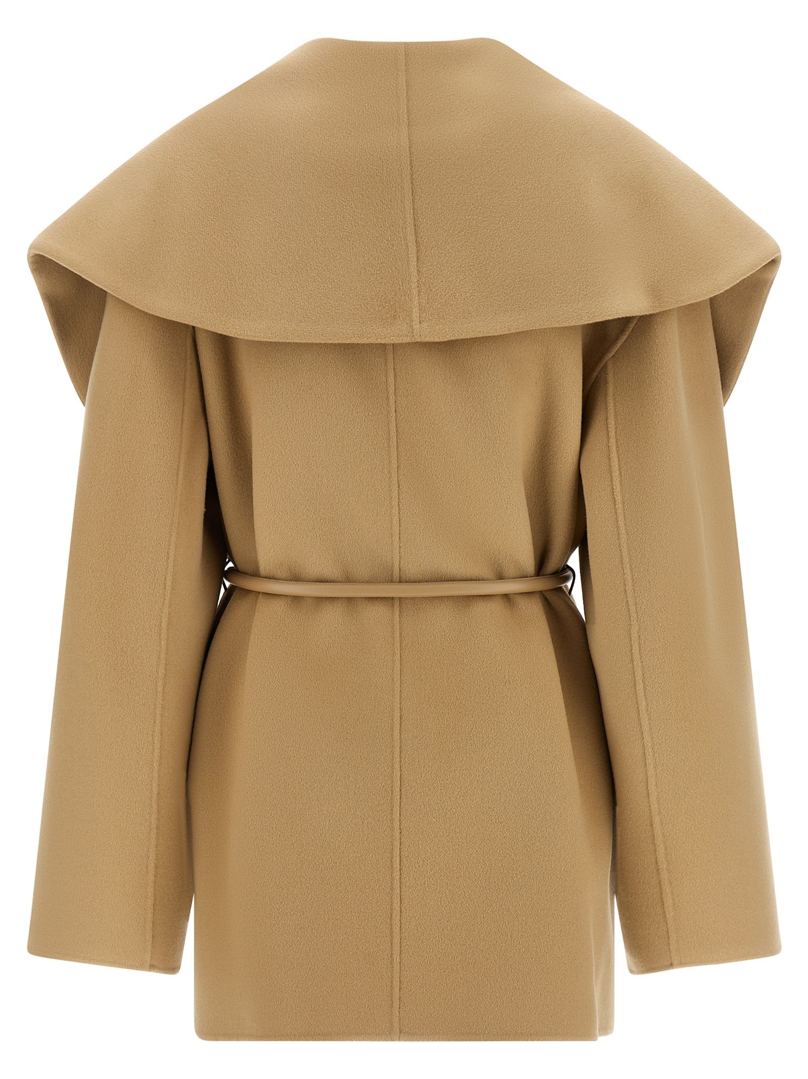 Sportmax Beige Wool Women's Coat - Sportmax - Modalova