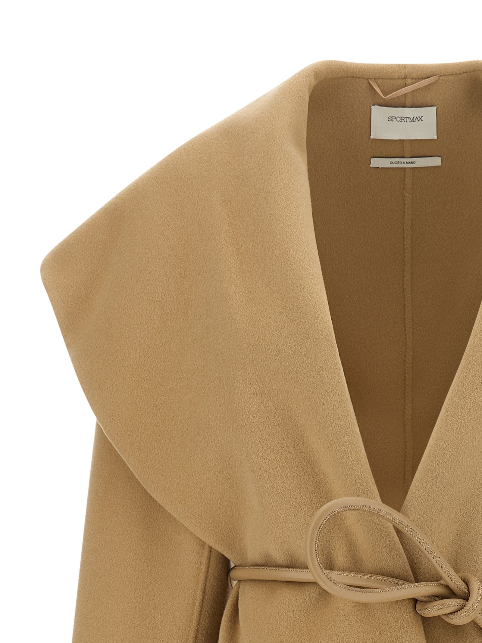 Sportmax Beige Wool Women's Coat - Sportmax - Modalova