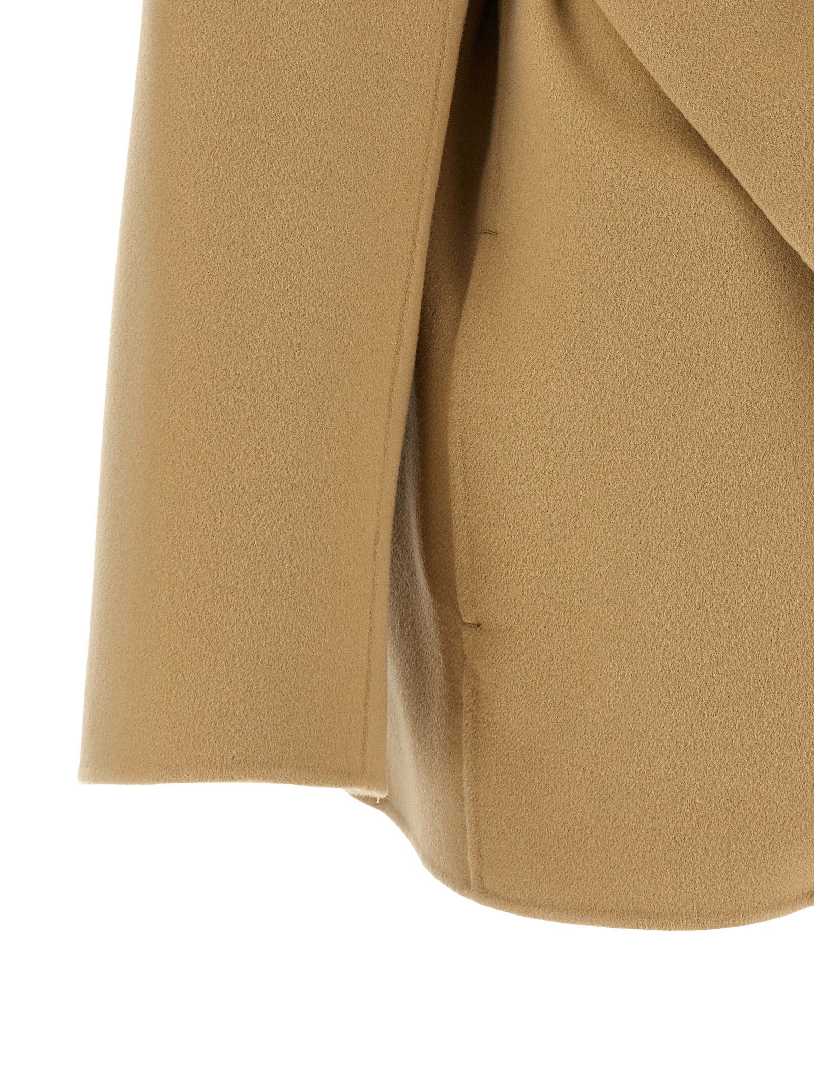 Sportmax Beige Wool Women's Coat - Sportmax - Modalova