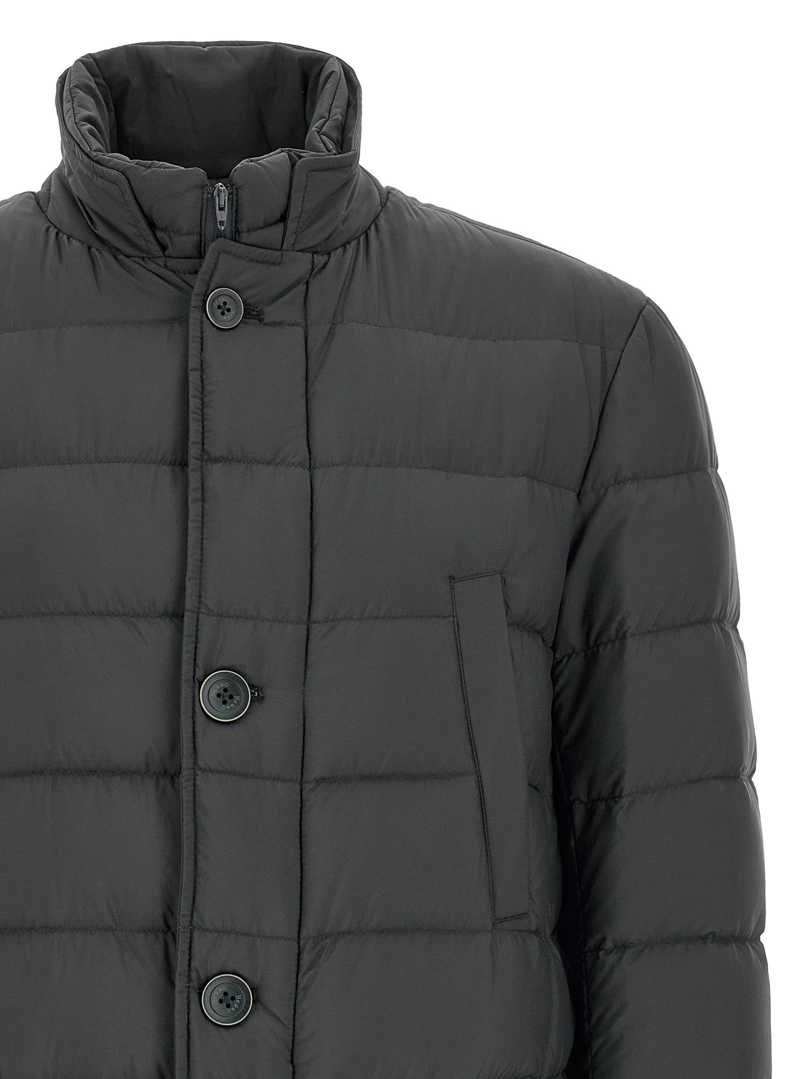 Herno Gray Polyamide Men's Coat - Herno - Modalova
