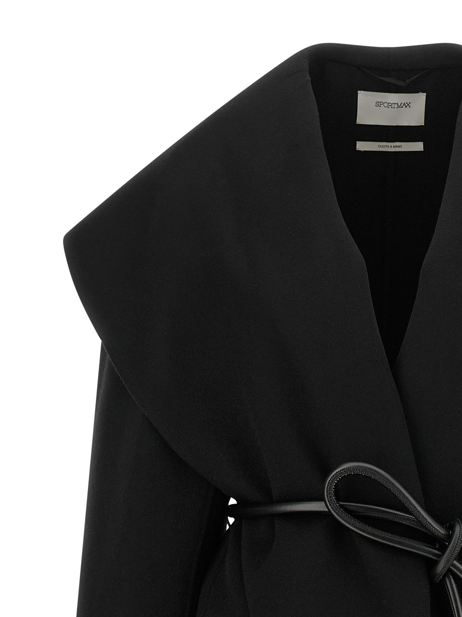 Sportmax Black Wool Women's Coat - Sportmax - Modalova