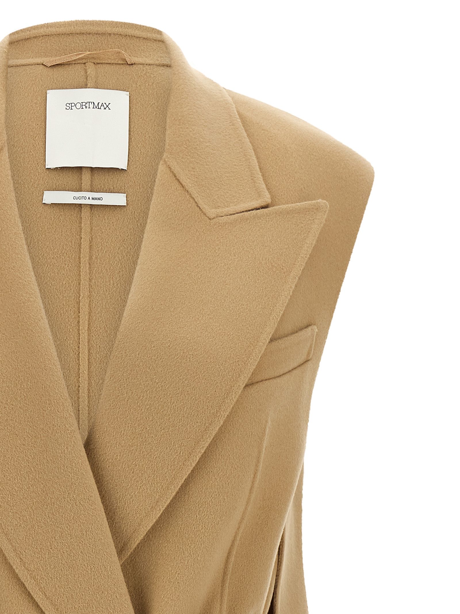 Sportmax Beige Wool Women's Blazer - Sportmax - Modalova