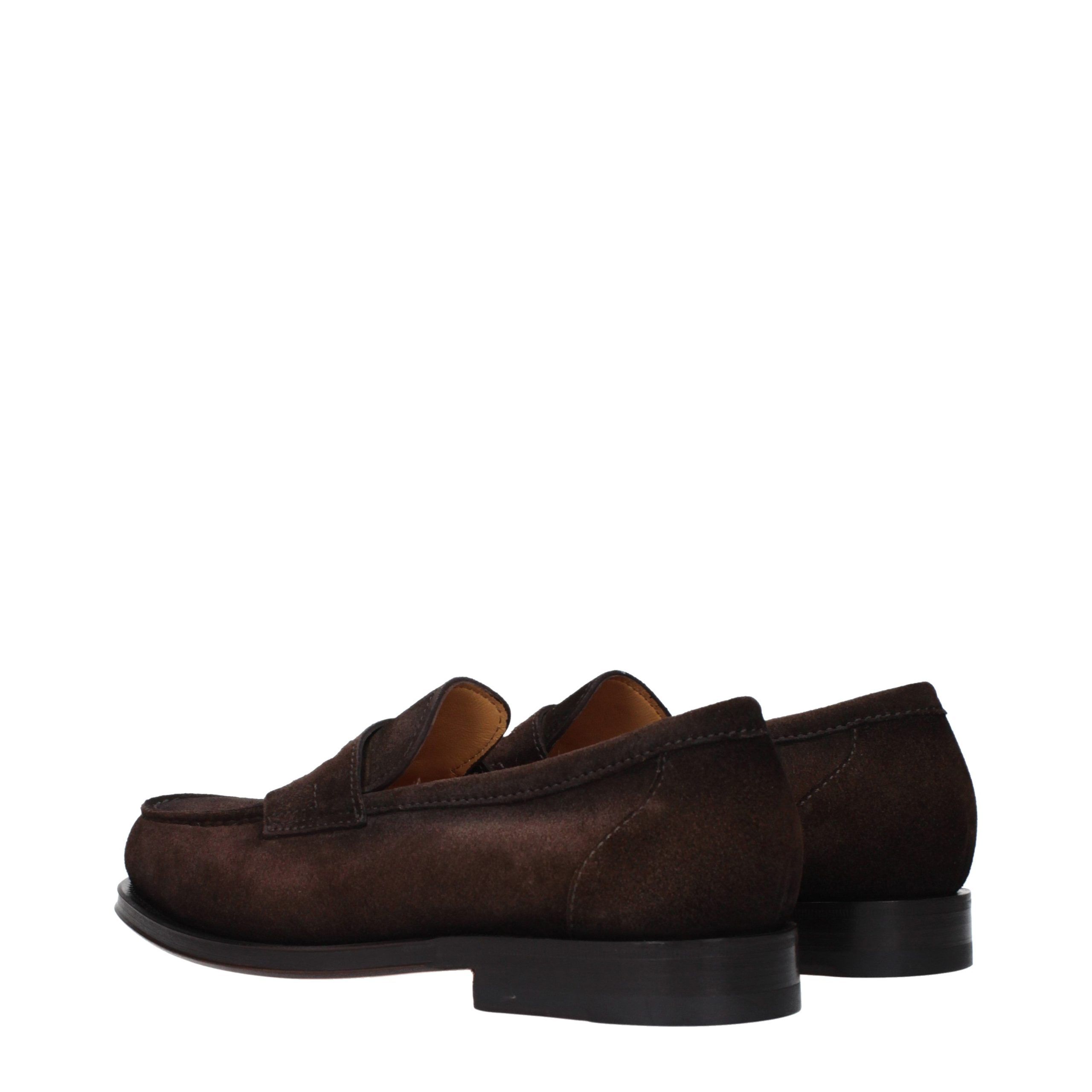 Leather Slip-On Men's Loafers - Santoni - Modalova
