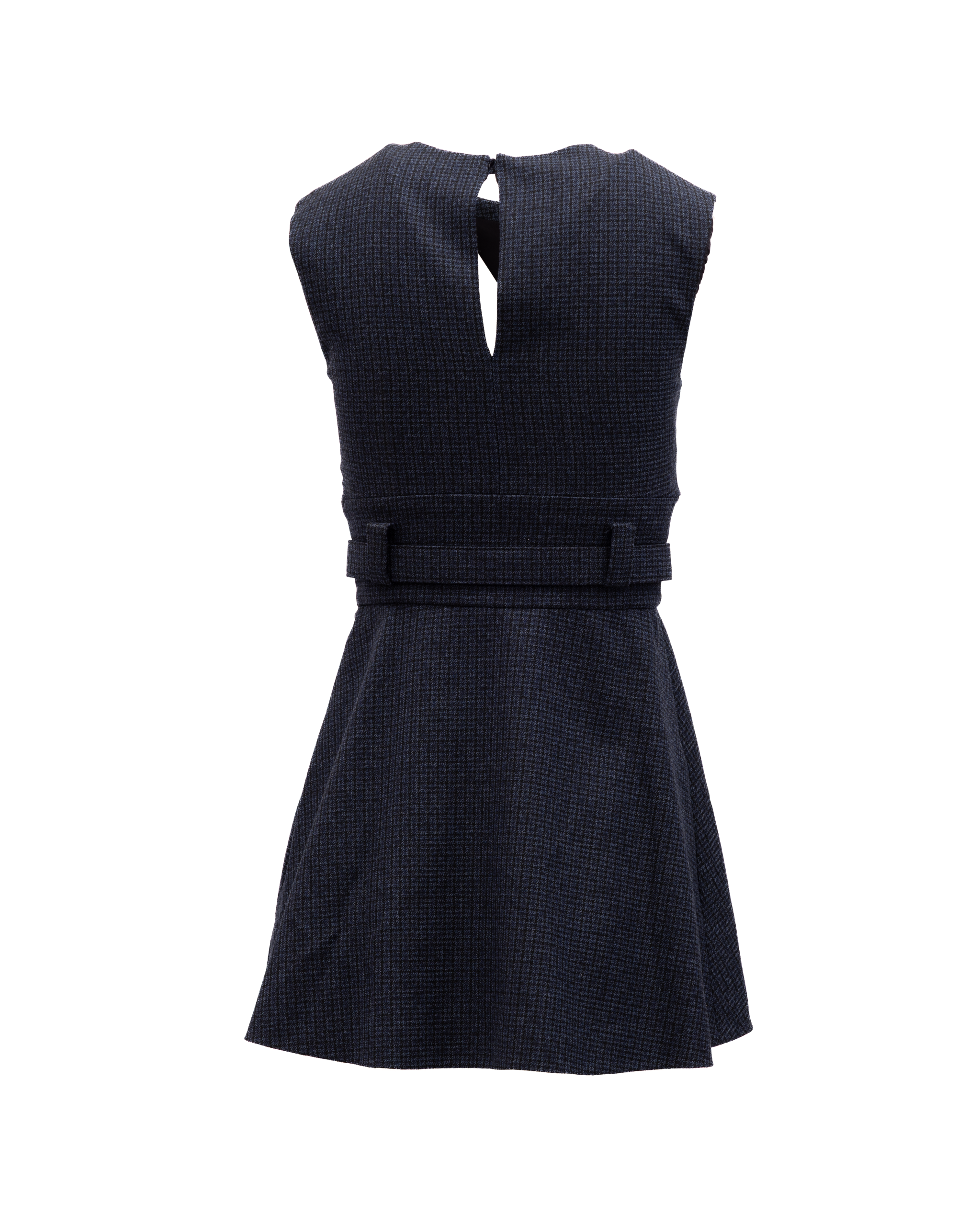 Navy Check Sleeveless Mini Women's Dress - Valentino Garavani - Modalova