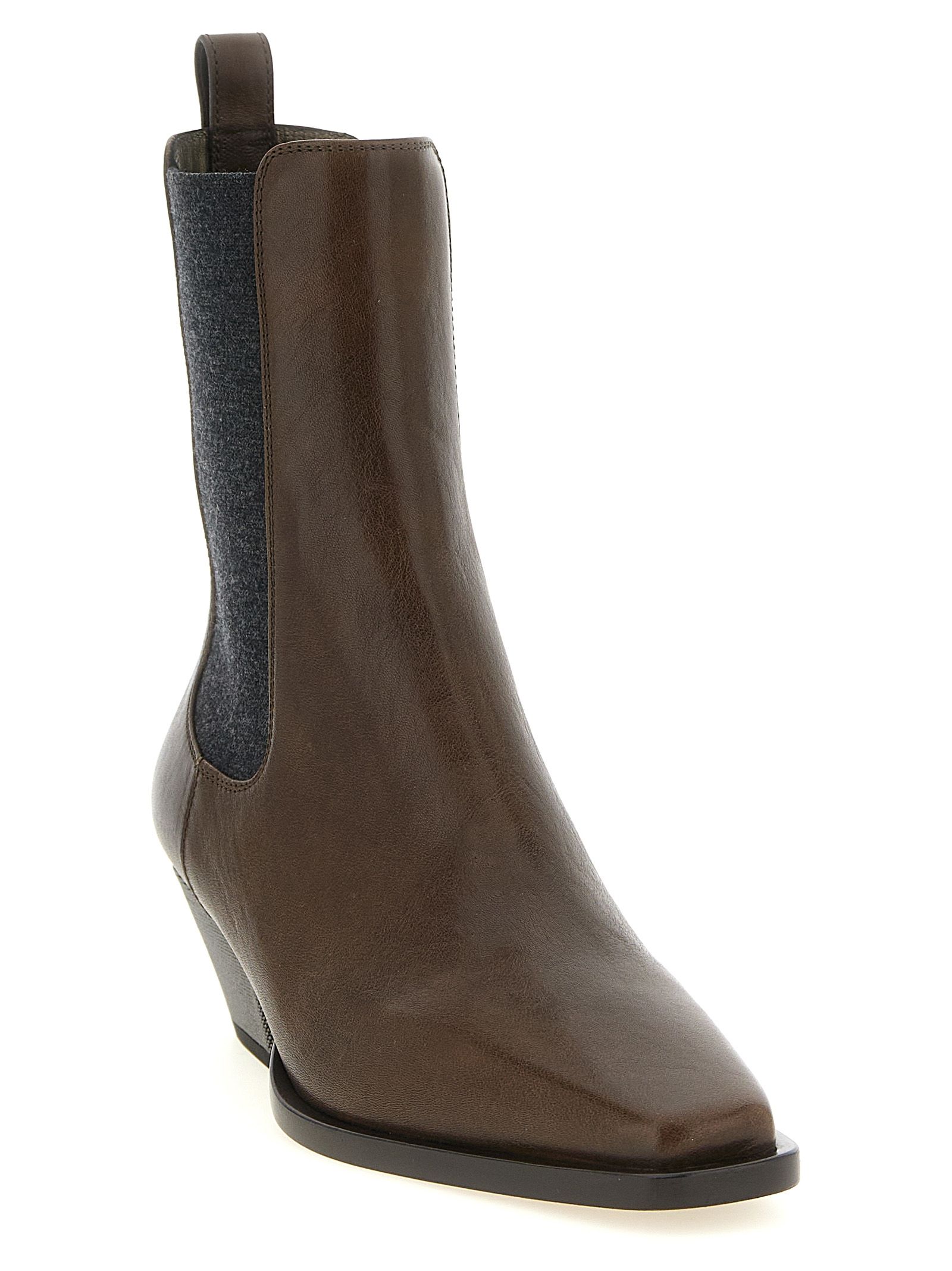 Cowhide Chelsea Women's Boots - Brunello Cucinelli - Modalova