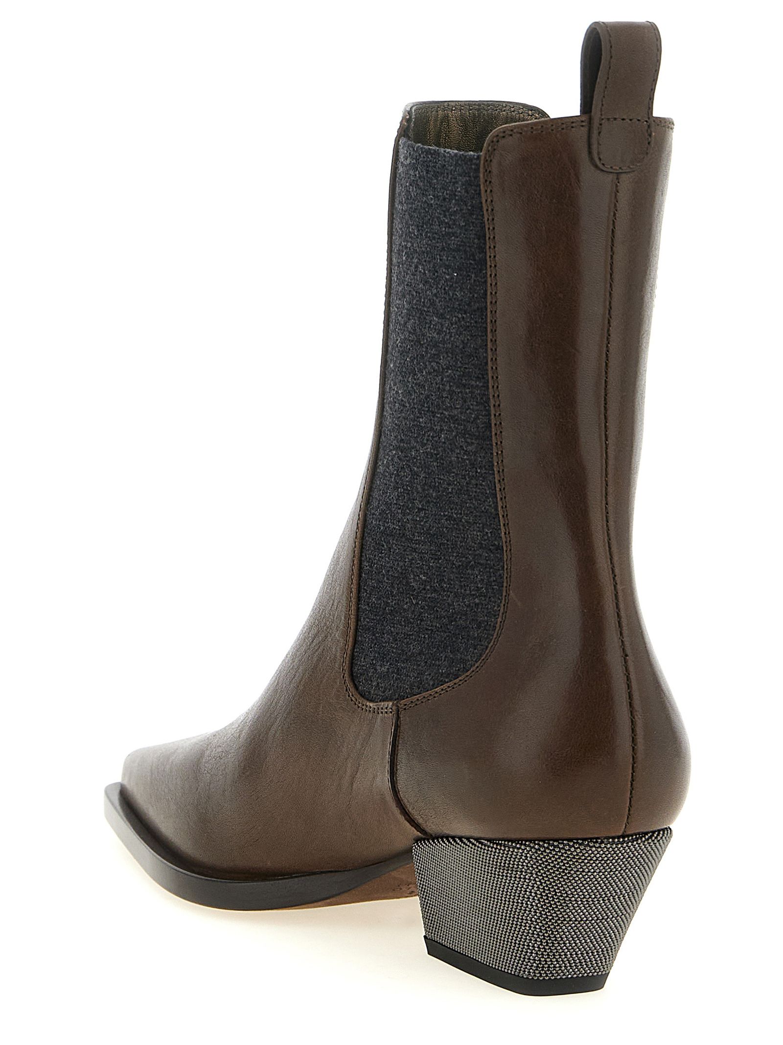 Cowhide Chelsea Women's Boots - Brunello Cucinelli - Modalova