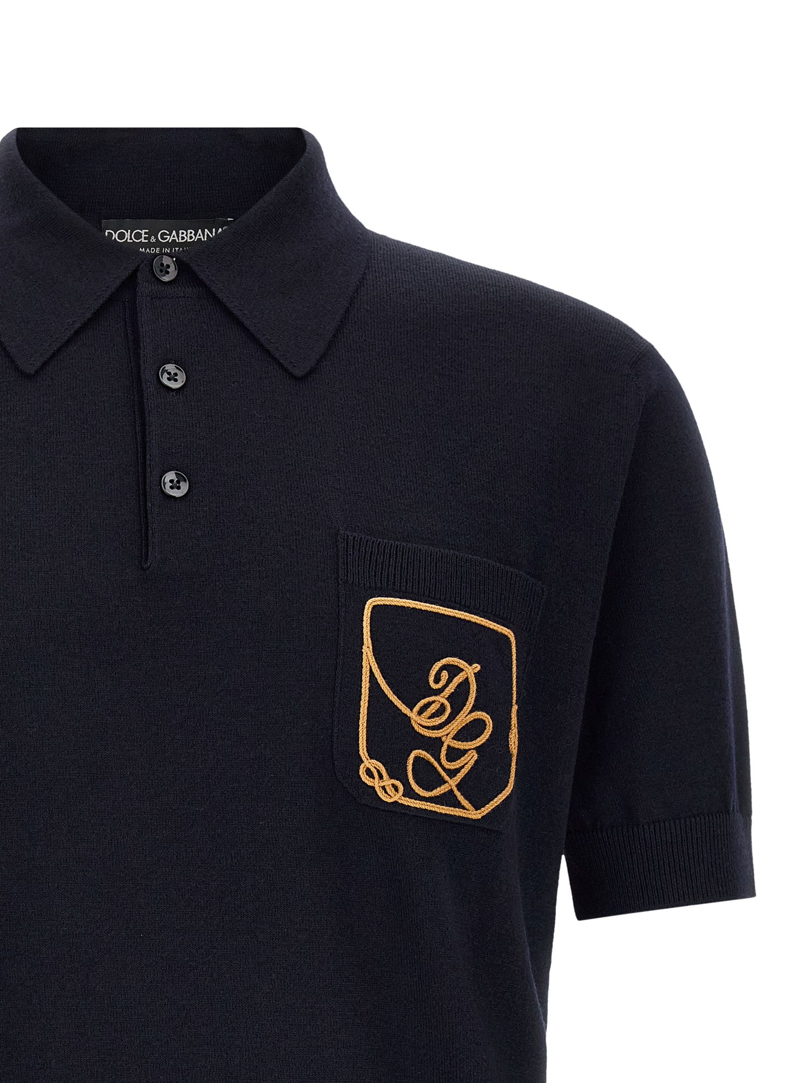 Virgin Wool Polo Men's Shirt - Dolce & Gabbana - Modalova