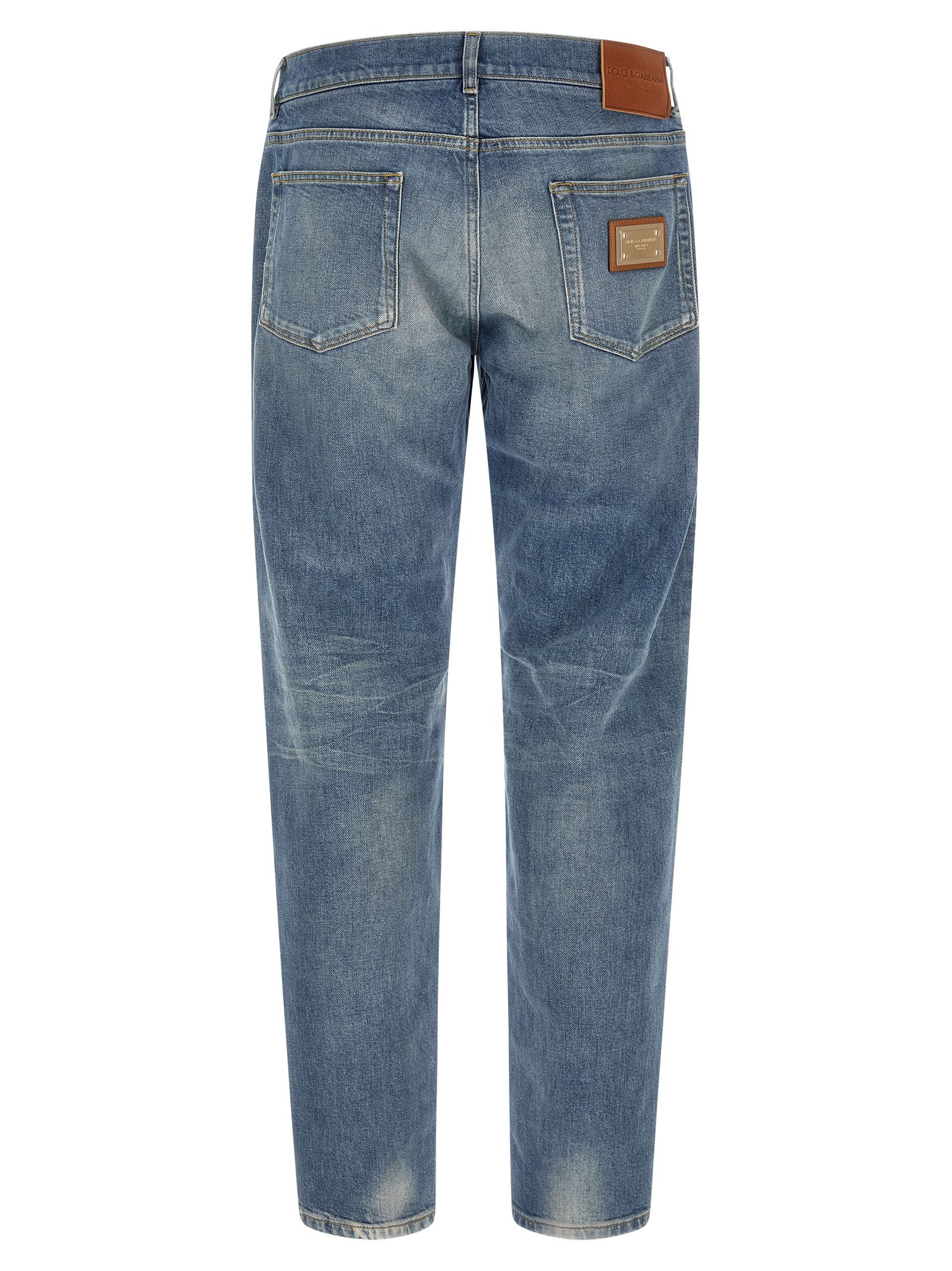 Cotton Straight-Leg Men's Jeans - Dolce & Gabbana - Modalova