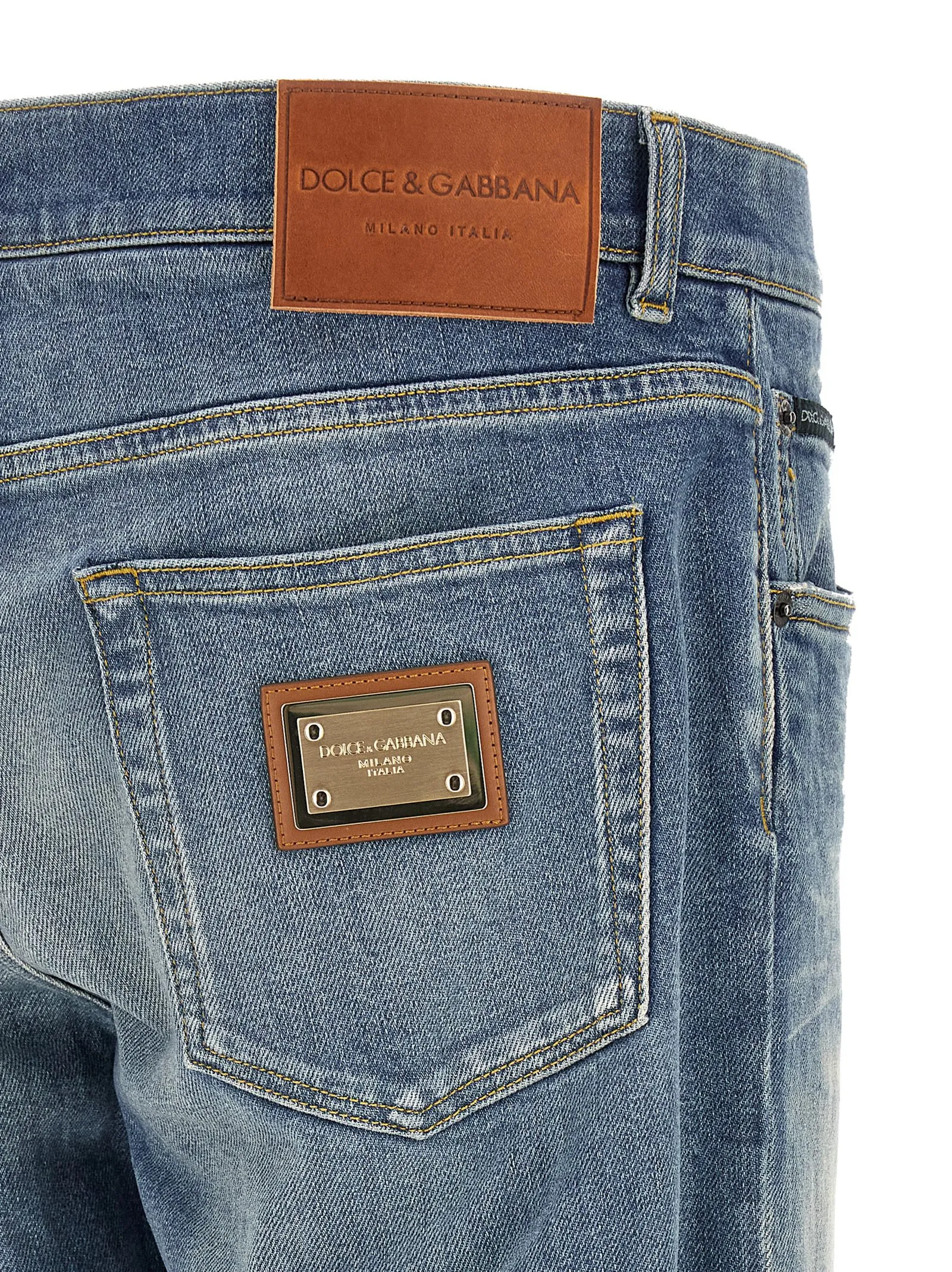 Cotton Straight-Leg Men's Jeans - Dolce & Gabbana - Modalova