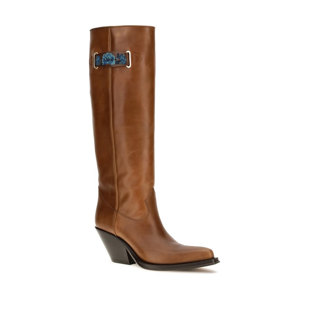 Calf Leather Bos Taurus Over The Women's Knee - Chloé - Modalova