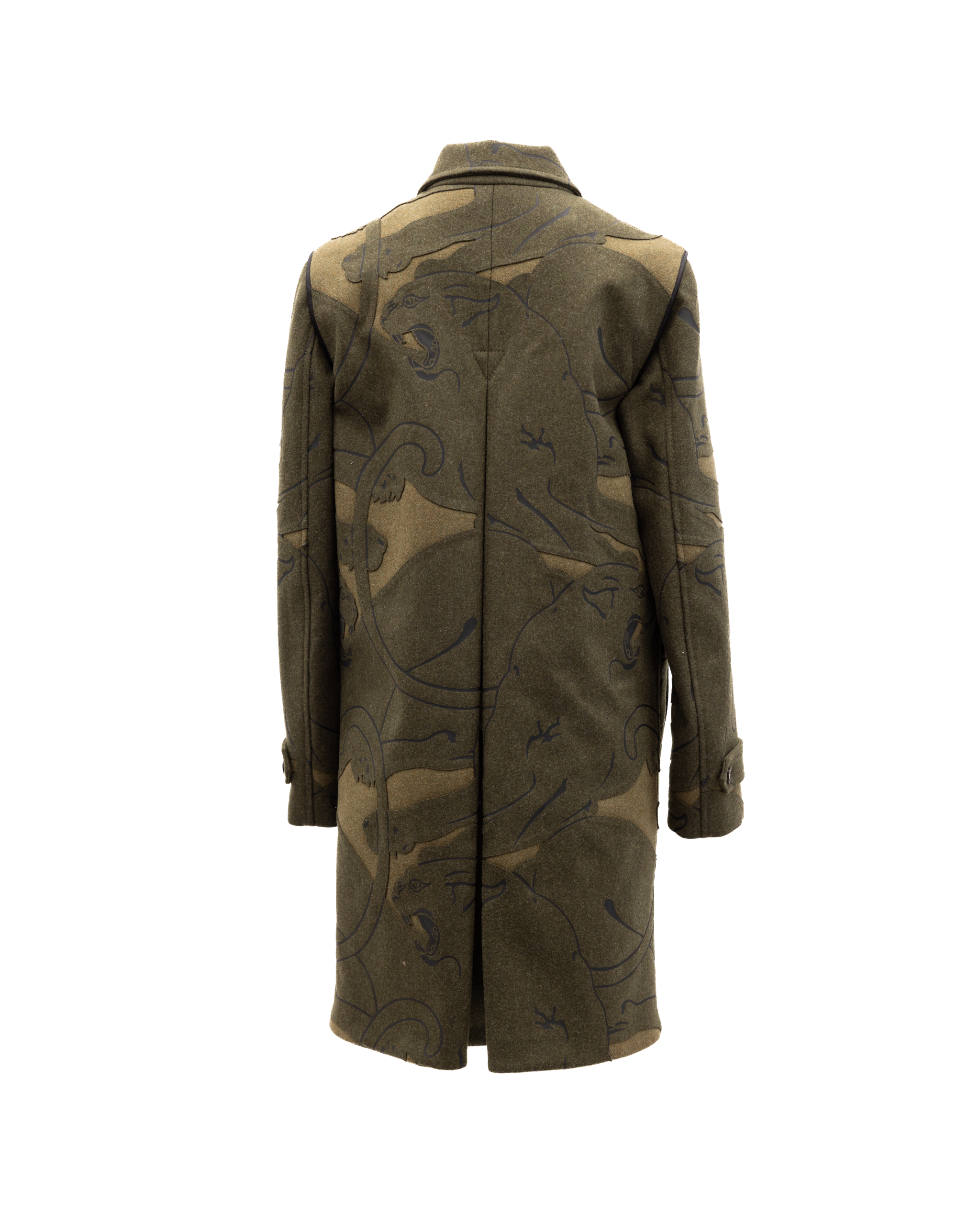 Green With Dark Patterns Women Wool Women's Coat - Valentino Garavani - Modalova