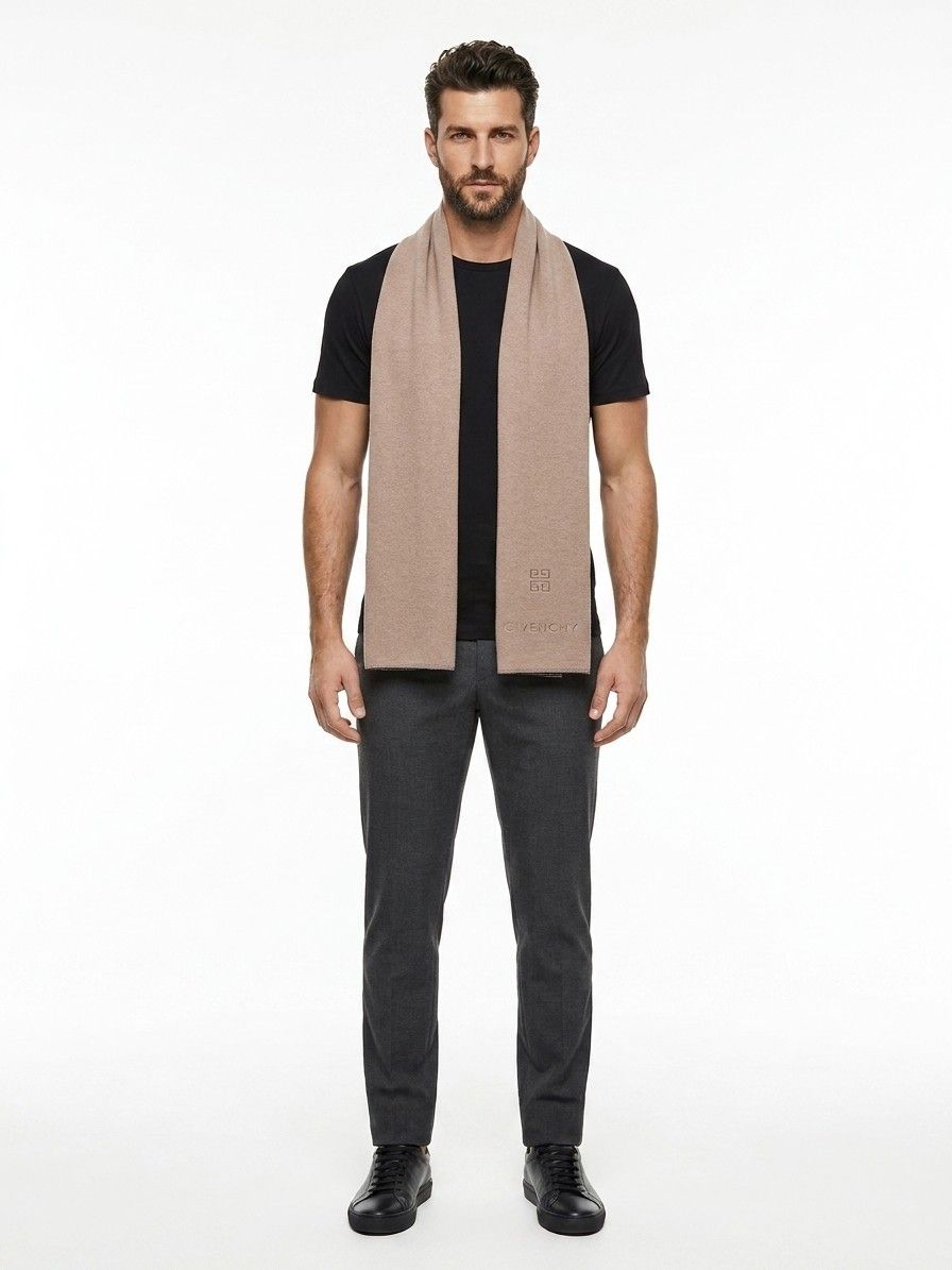 Givenchy Beige Cashmere Men's Scarf - Givenchy - Modalova