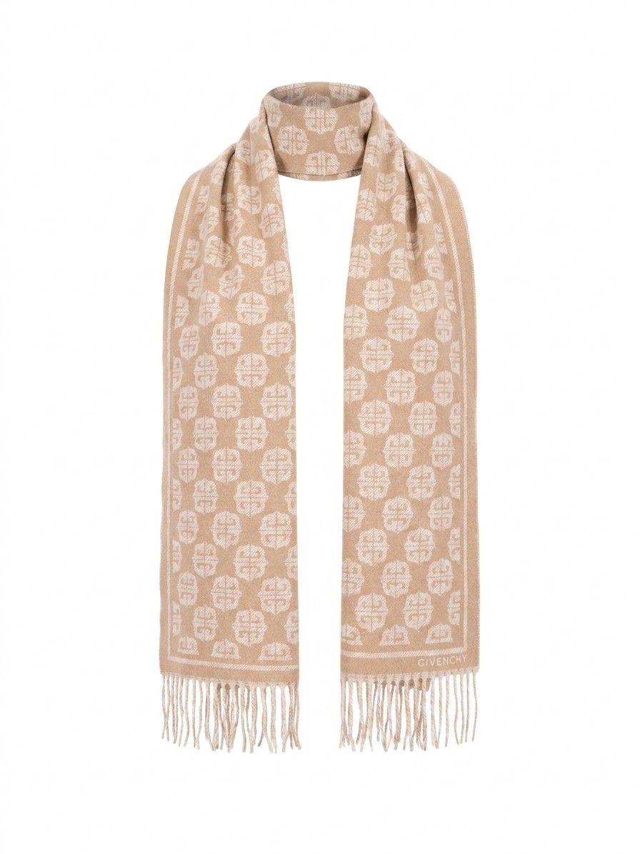 Givenchy Beige Wool Women's Scarf - Givenchy - Modalova