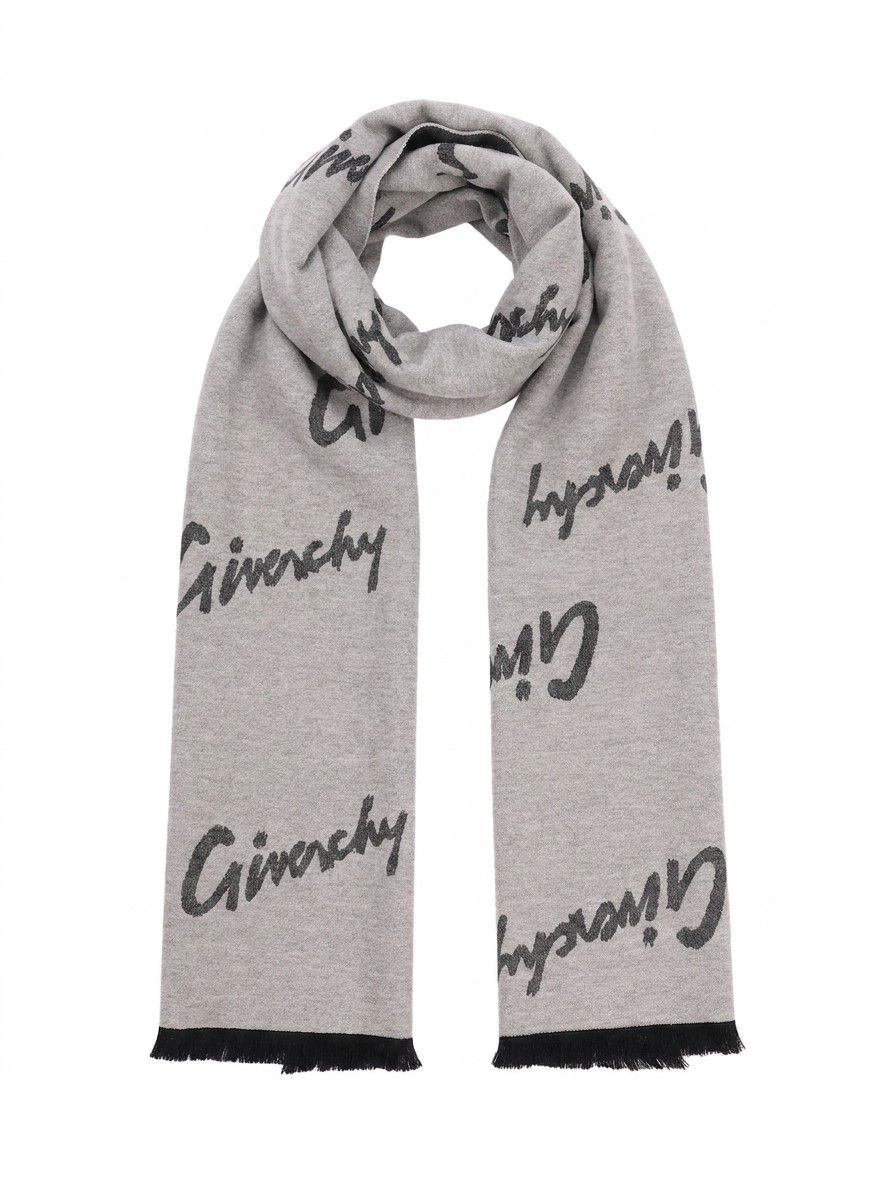 Givenchy Gray Wool Women's Scarf - Givenchy - Modalova