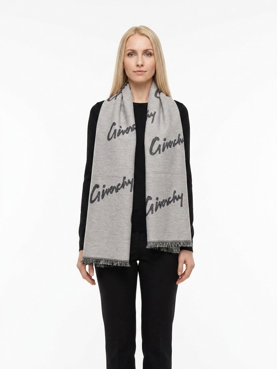 Givenchy Gray Wool Women's Scarf - Givenchy - Modalova