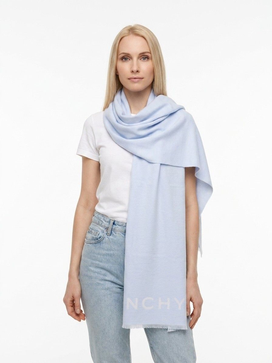 Givenchy Blue Wool Women's Scarf - Givenchy - Modalova