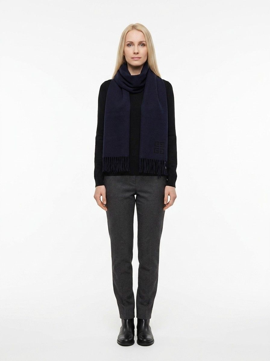 Givenchy Blue Wool Women's Scarf - Givenchy - Modalova