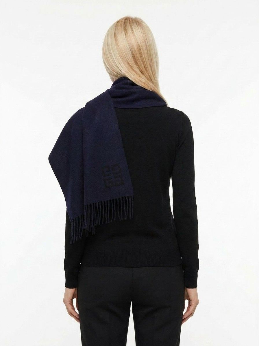 Givenchy Blue Wool Women's Scarf - Givenchy - Modalova