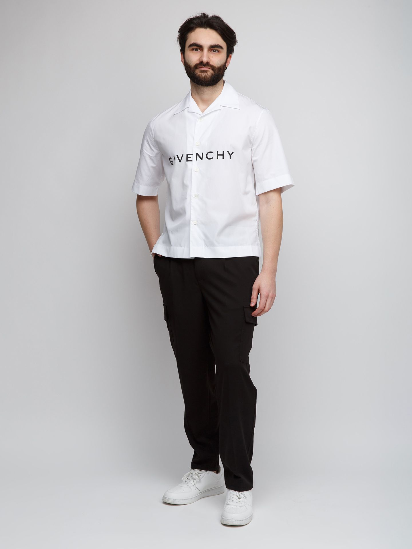 Cotton Shortsleeve Men's Shirt - Givenchy - Modalova