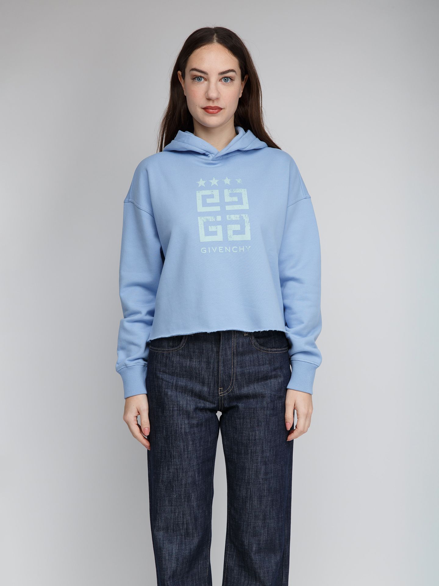 Givenchy Blue Cotton Women's Hoodie - Givenchy - Modalova