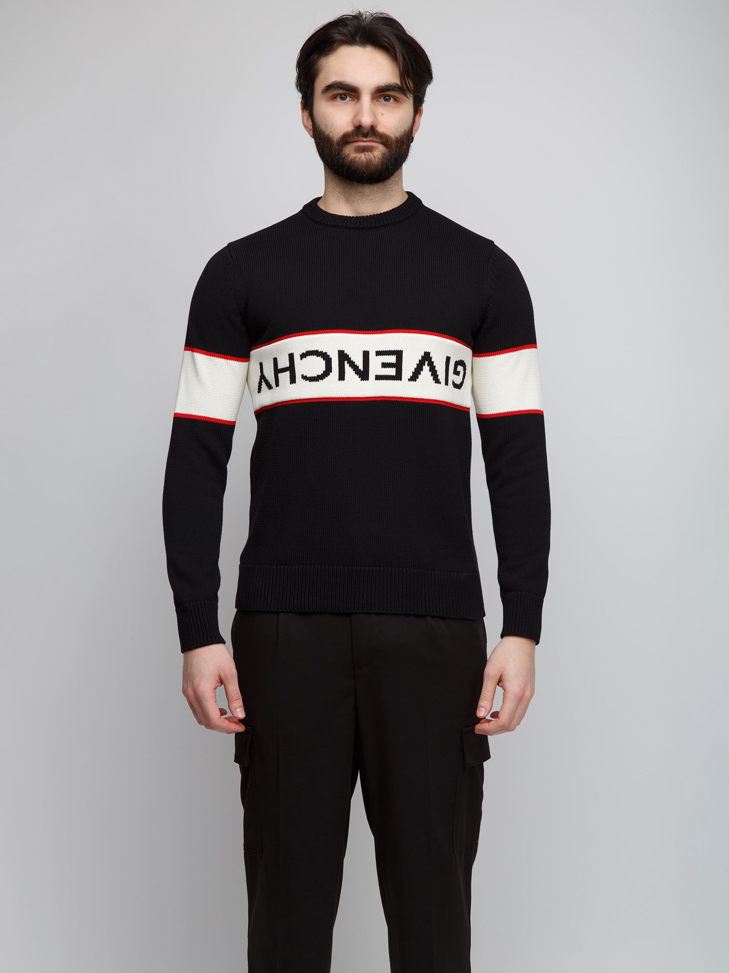 Givenchy Black Cotton Men's Sweater - Givenchy - Modalova