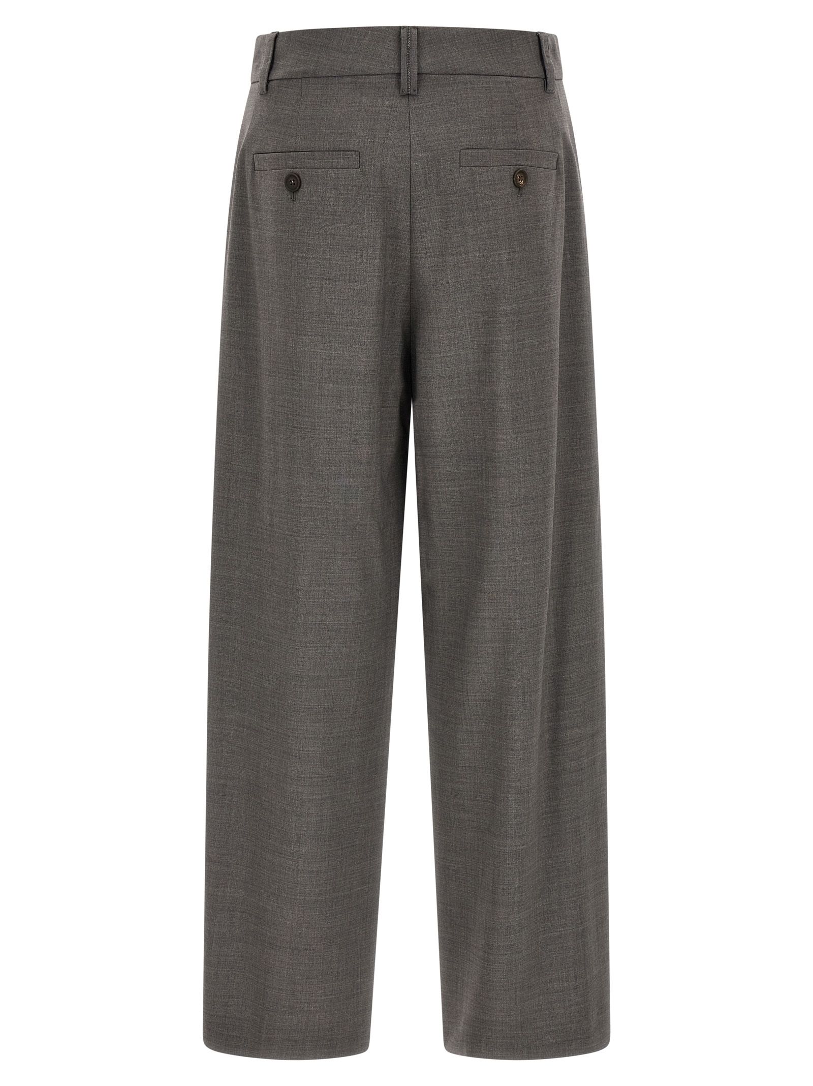 Virgin Wool Cropped Women's Pants - Brunello Cucinelli - Modalova