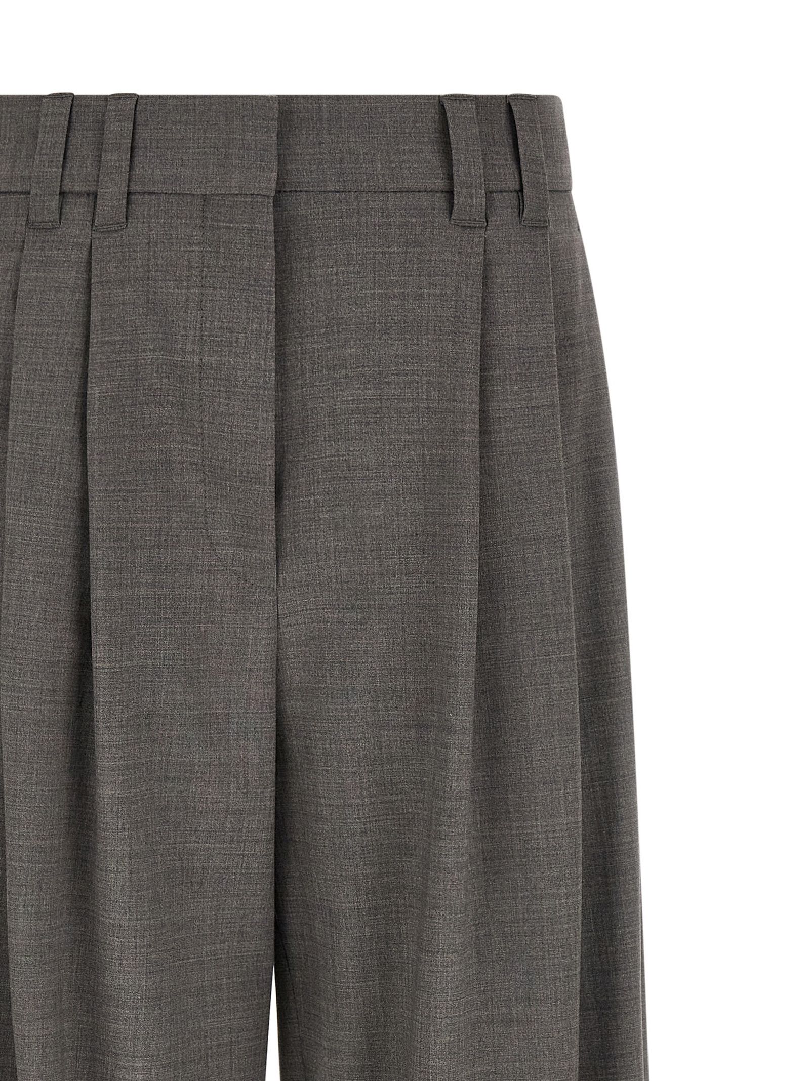 Virgin Wool Cropped Women's Pants - Brunello Cucinelli - Modalova