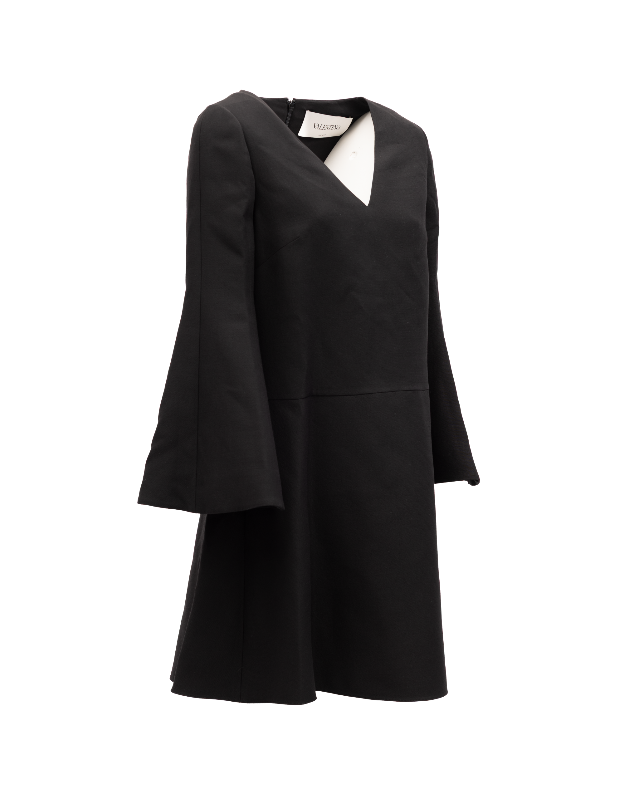 V-Neck Dress with Flared Women's Sleeves - Valentino Garavani - Modalova