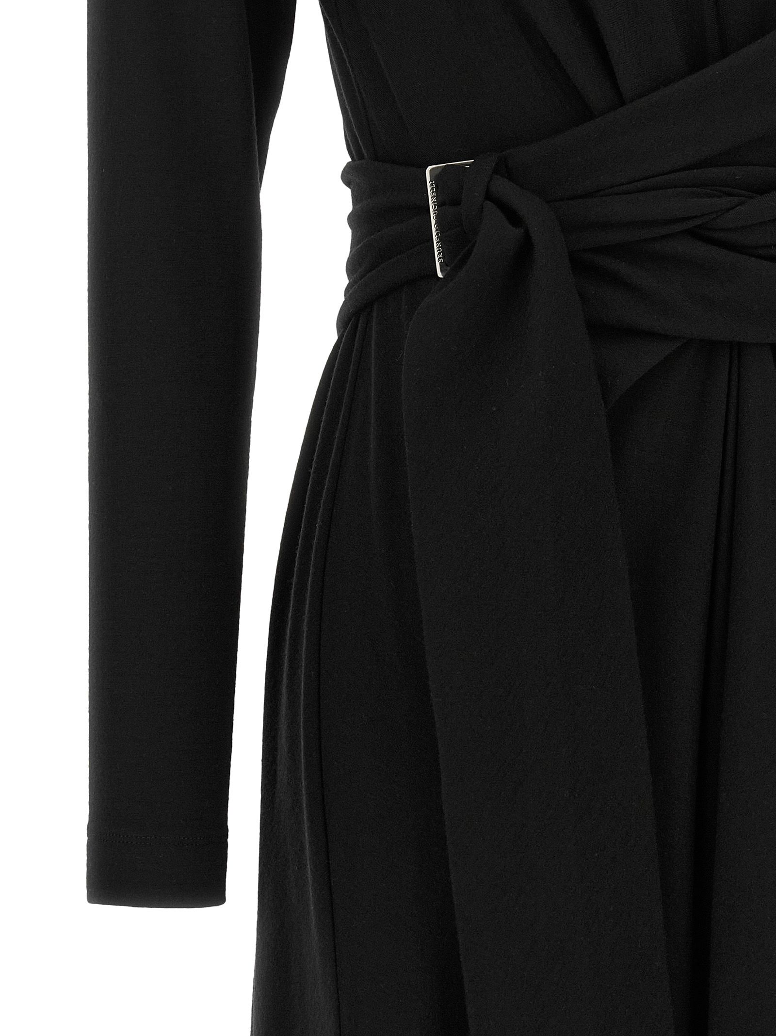 Virgin Wool Midi Women's Dress - Brunello Cucinelli - Modalova