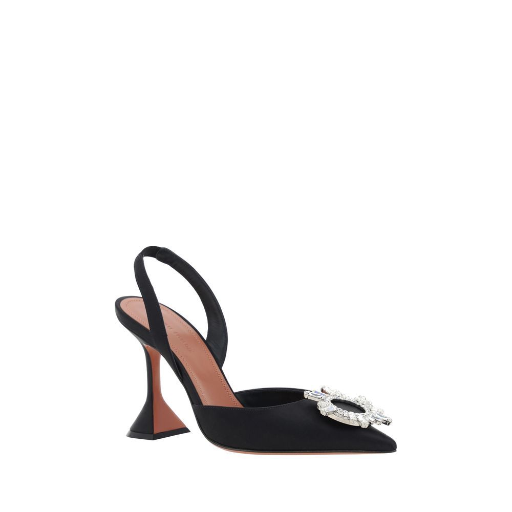 Satin High Heel Women's Pumps - Amina Muaddi - Modalova