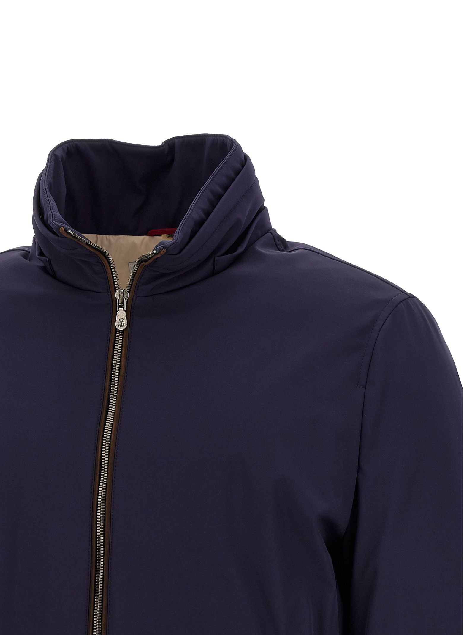 Polyamide Full-Length Men's Jacket - Brunello Cucinelli - Modalova