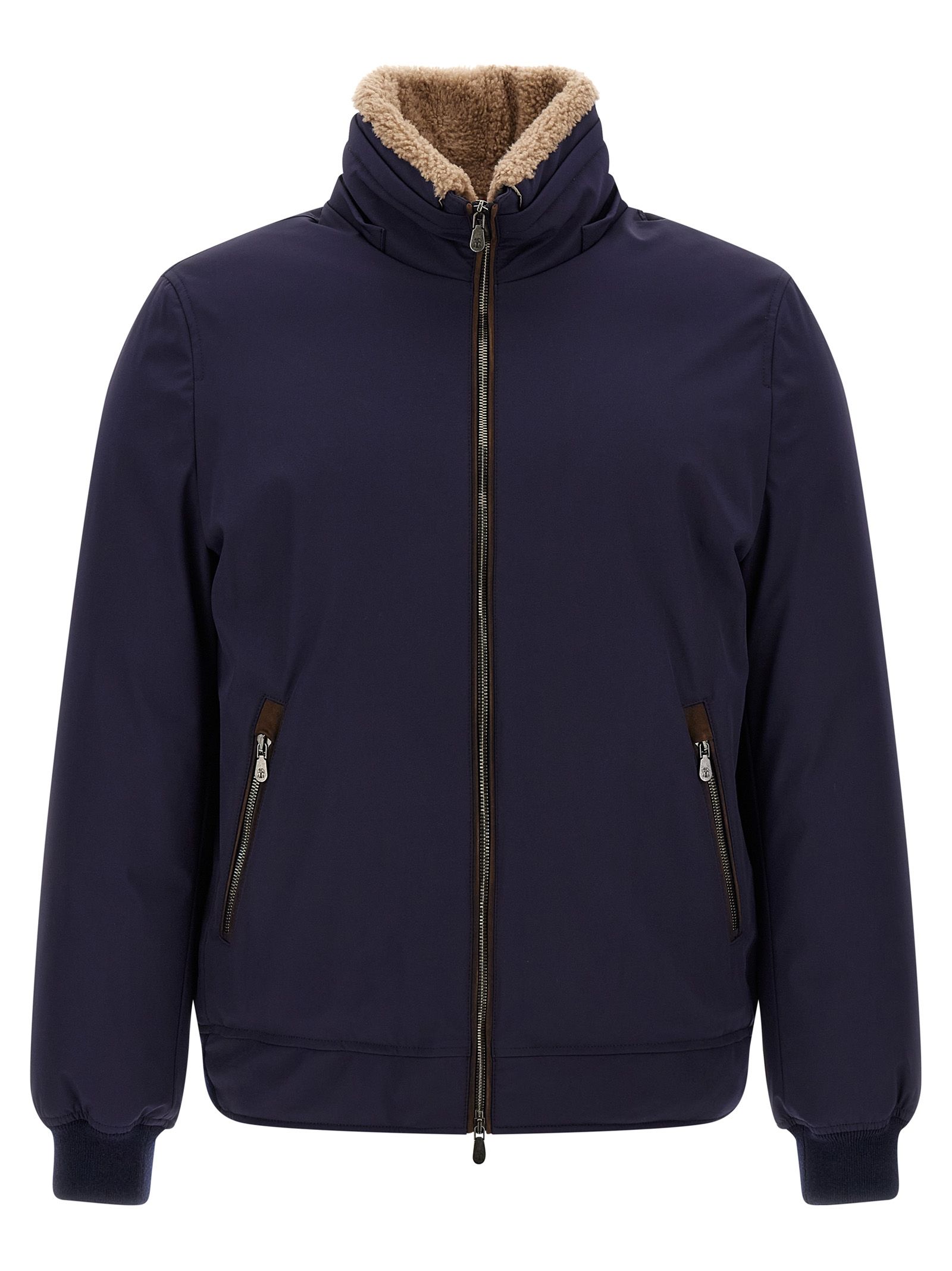 Polyamide Full-Length Men's Jacket - Brunello Cucinelli - Modalova