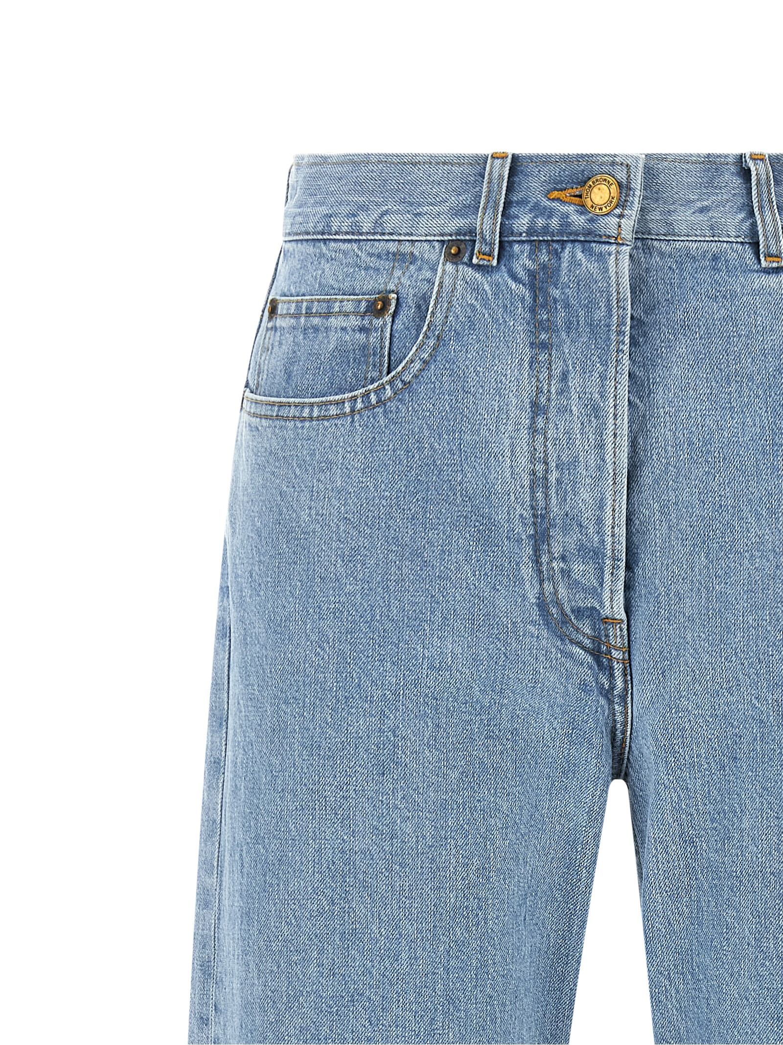 Cotton Straight-Leg Women's Jeans - Thom Browne - Modalova