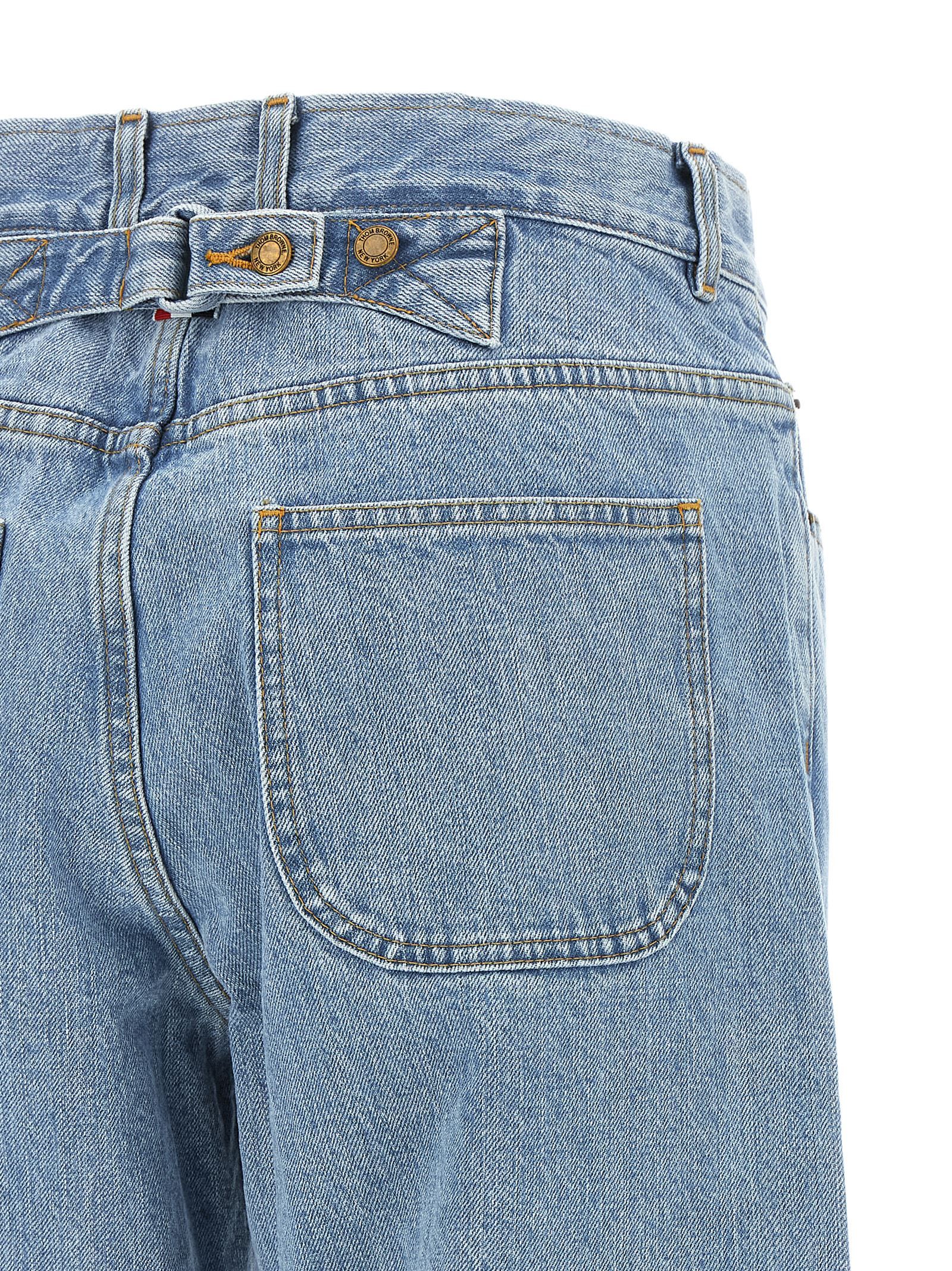 Cotton Straight-Leg Women's Jeans - Thom Browne - Modalova