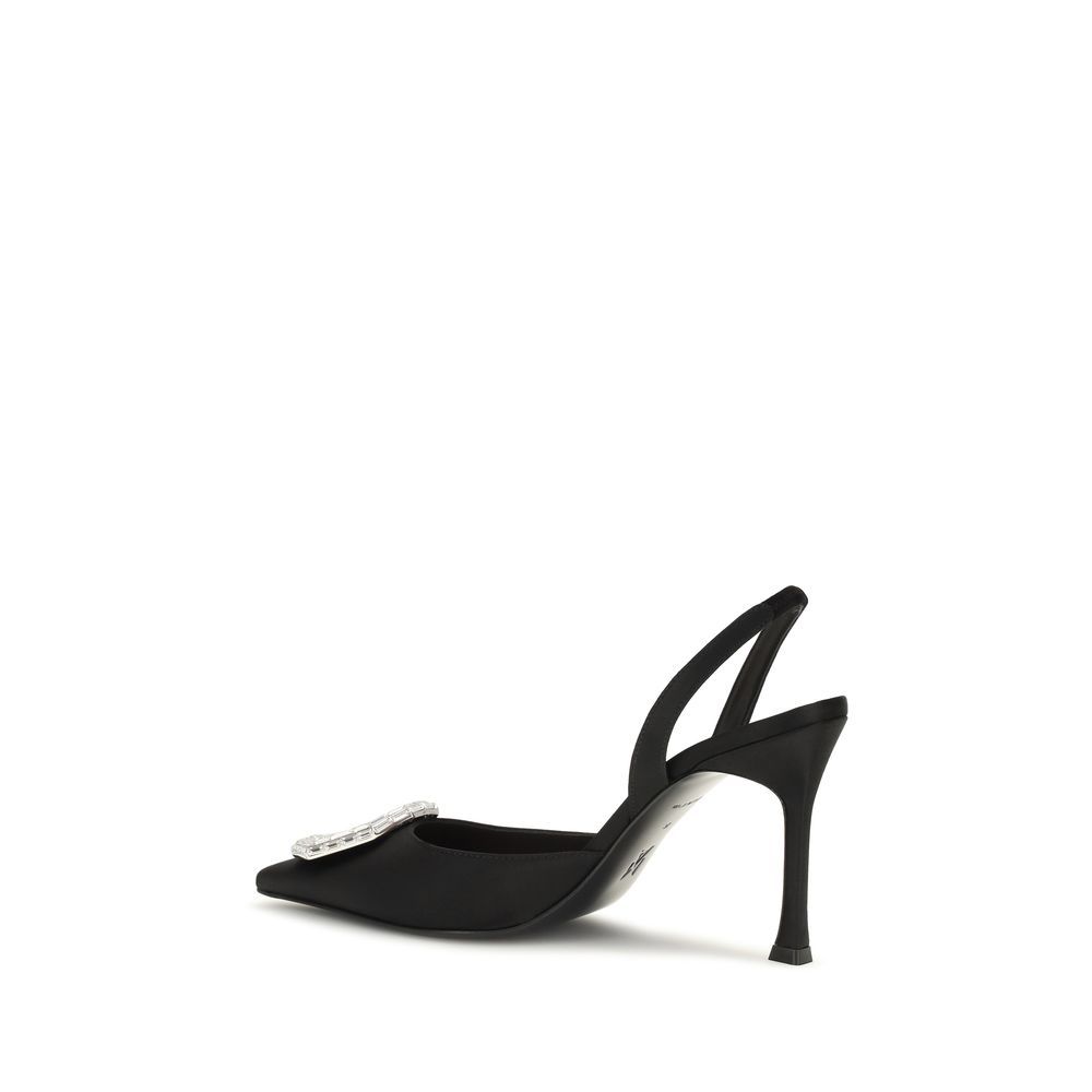 Satin High Heel Women's Pumps - Amina Muaddi - Modalova