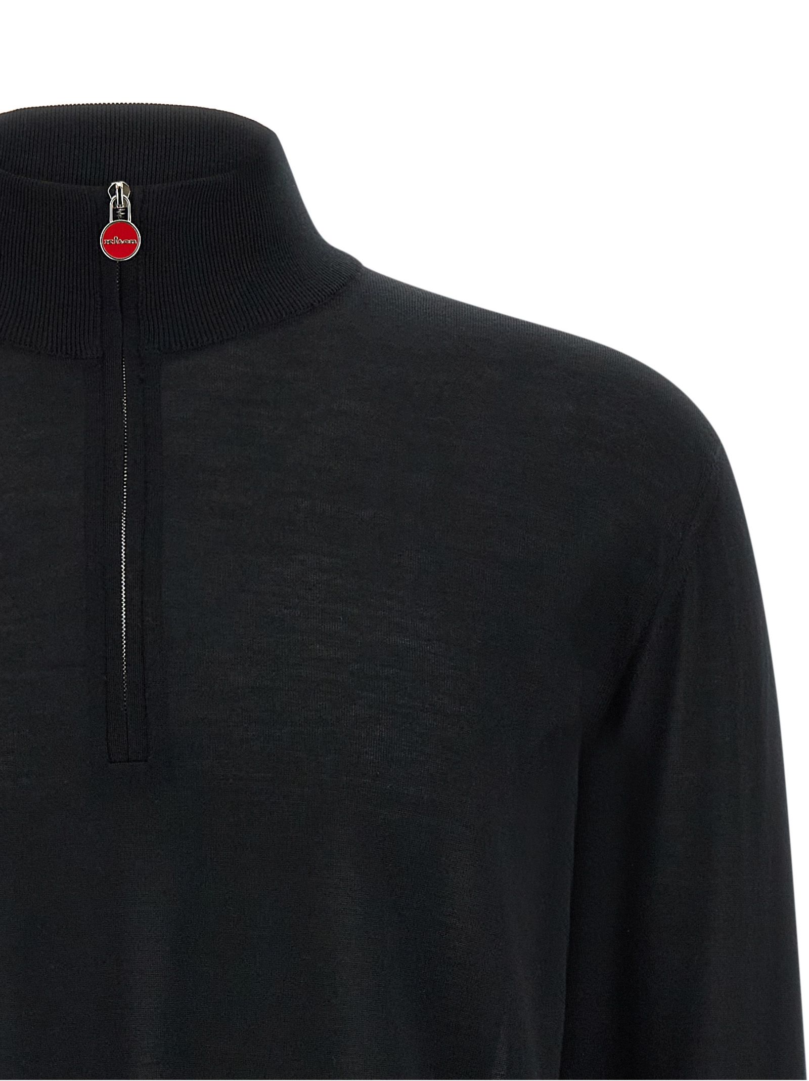 Kiton Black Wool Men's Cardigan - Kiton - Modalova