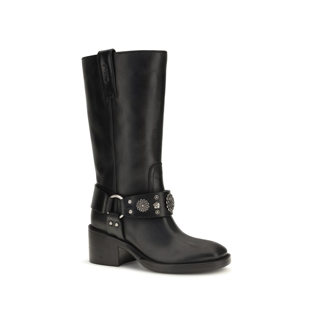 Calf Leather Bos Taurus Flat Women's Boots - Chloé - Modalova