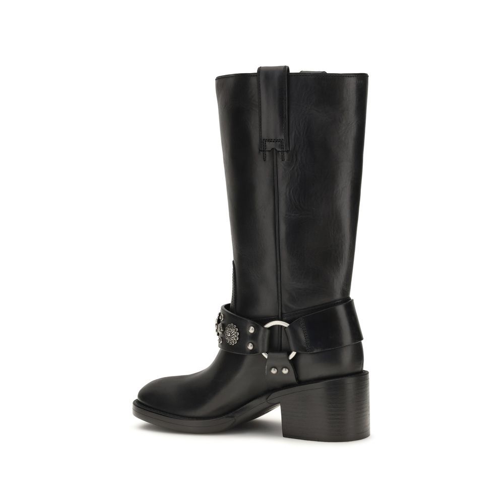 Calf Leather Bos Taurus Flat Women's Boots - Chloé - Modalova