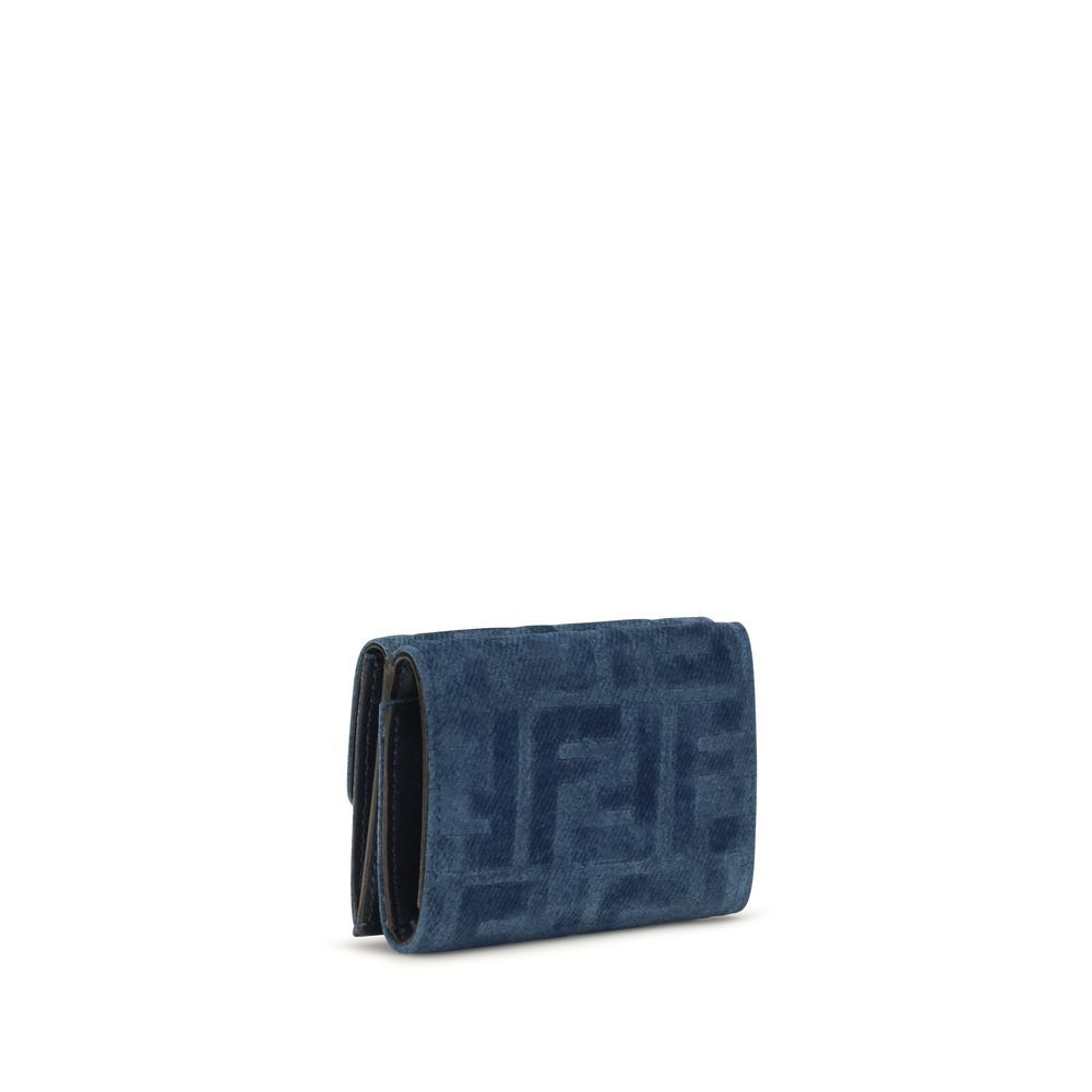 Fendi Blue Cotton Women's Wallet - Fendi - Modalova