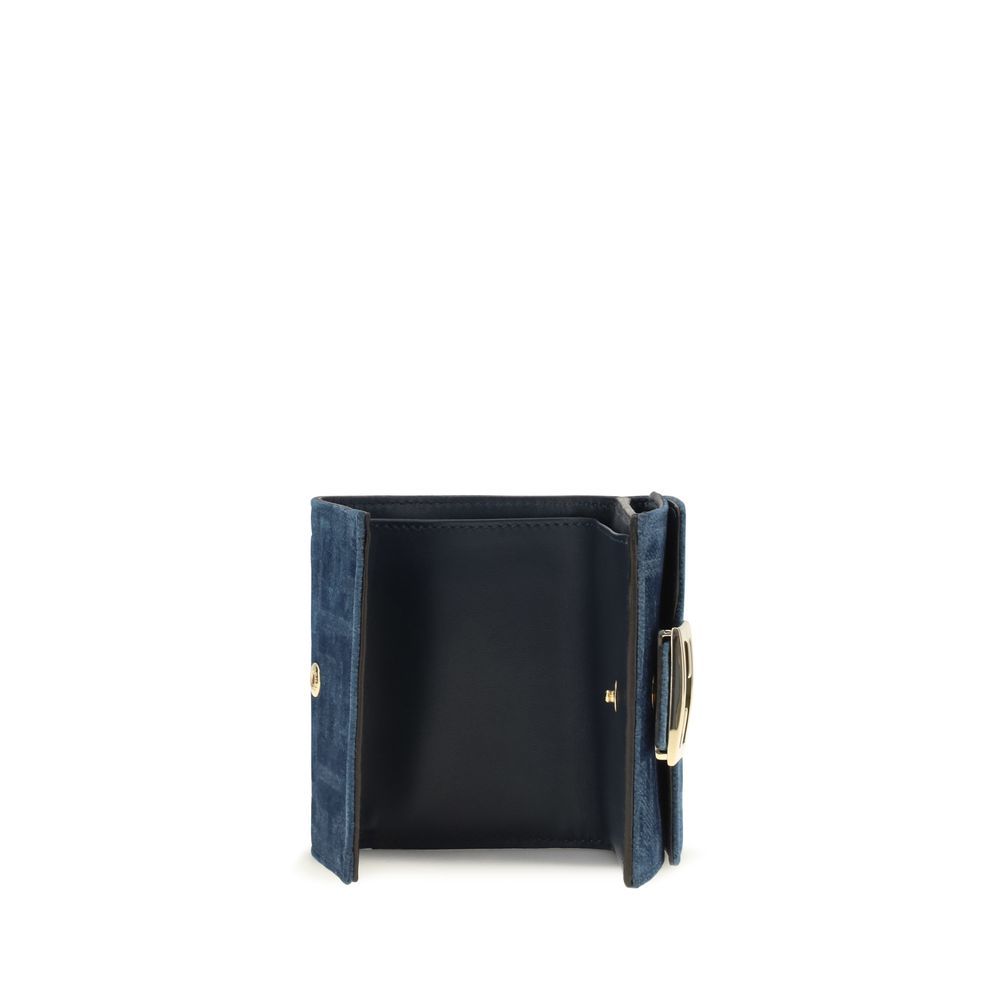 Fendi Blue Cotton Women's Wallet - Fendi - Modalova