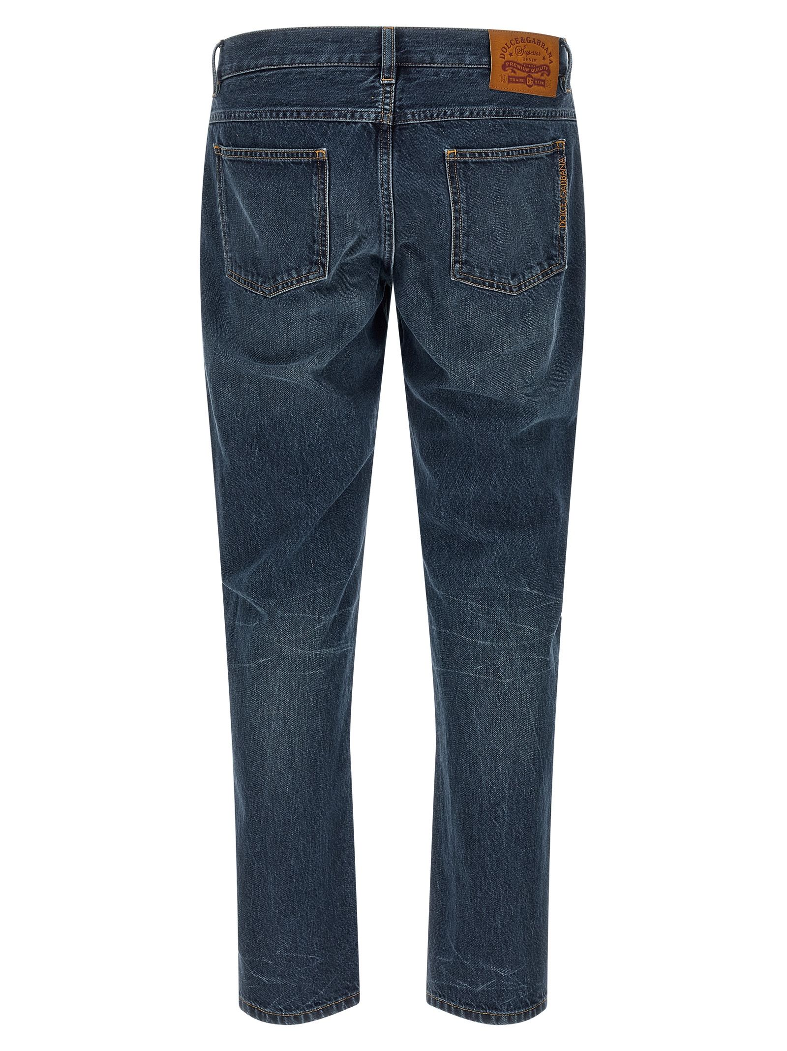 Cotton Straight-Leg Men's Jeans - Dolce & Gabbana - Modalova
