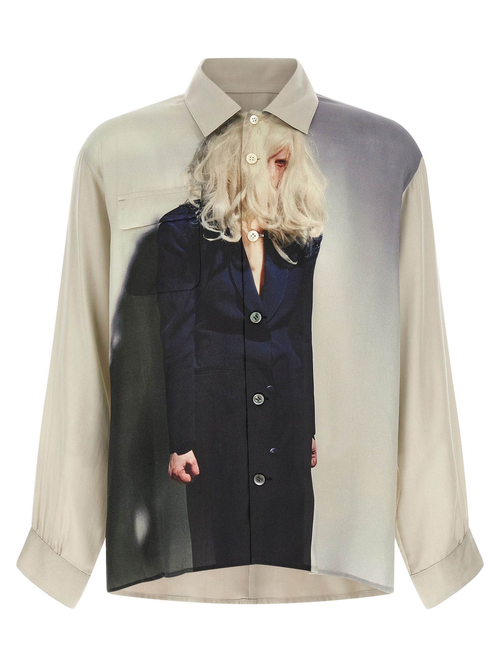 Undercover Beige Rayon Men's Blouse - Undercover - Modalova