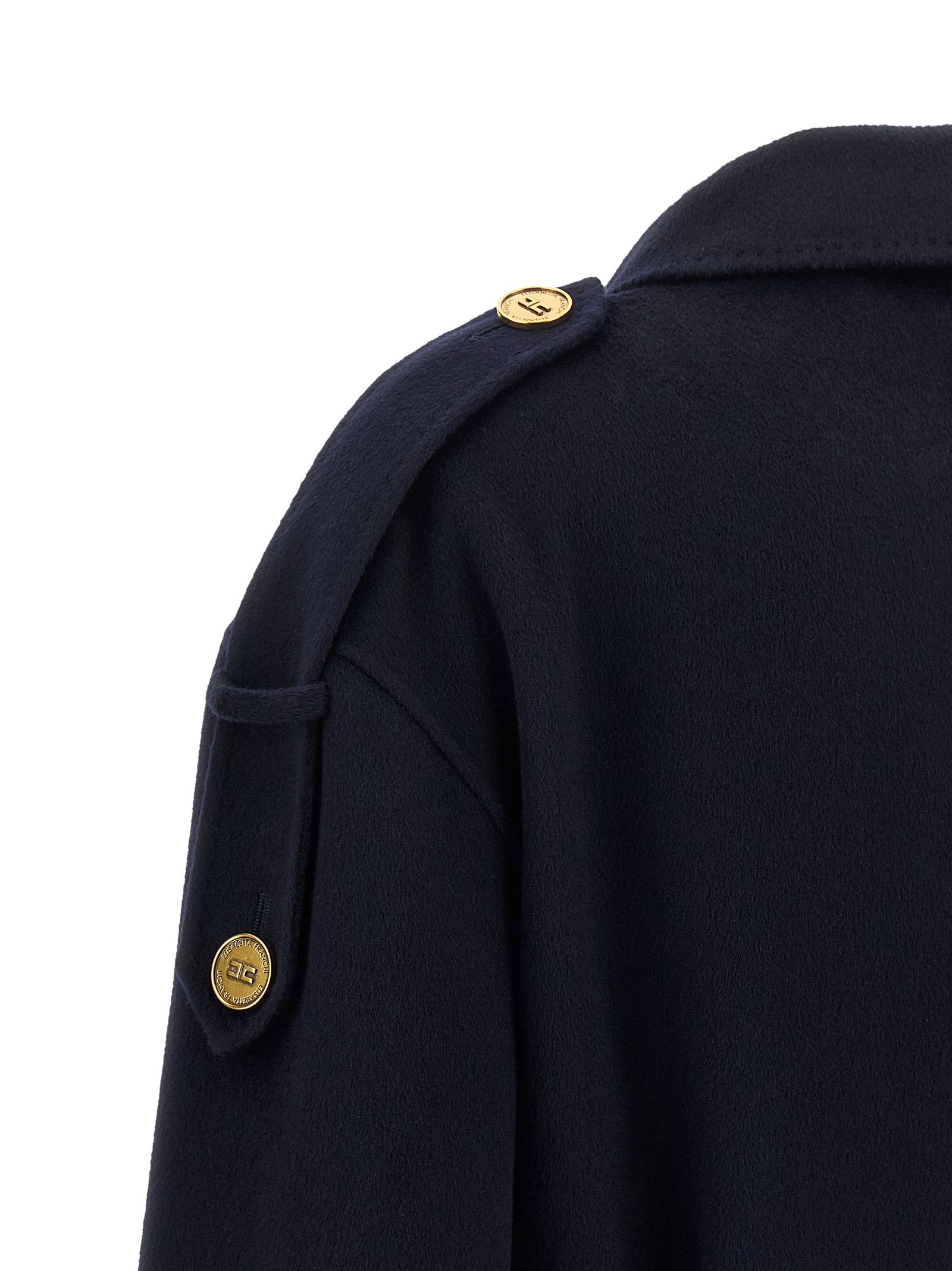 Wool Women's Coat - Elisabetta Franchi - Modalova