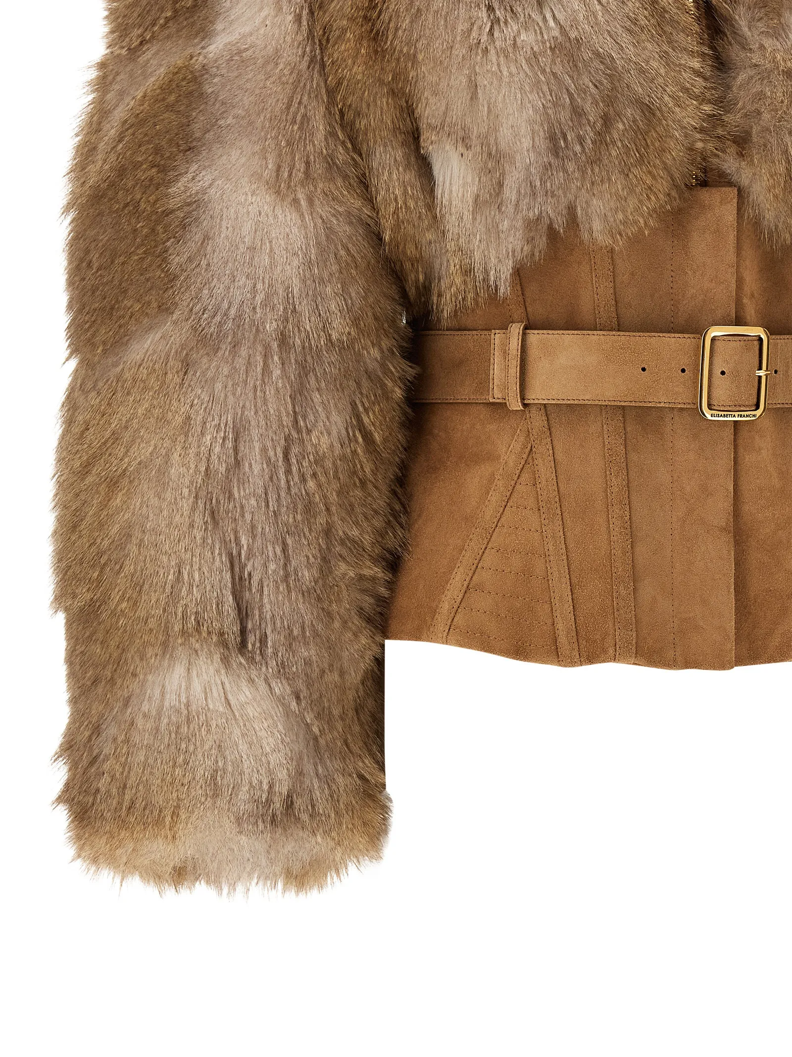 Polyester Full-Length Women's Jacket - Elisabetta Franchi - Modalova