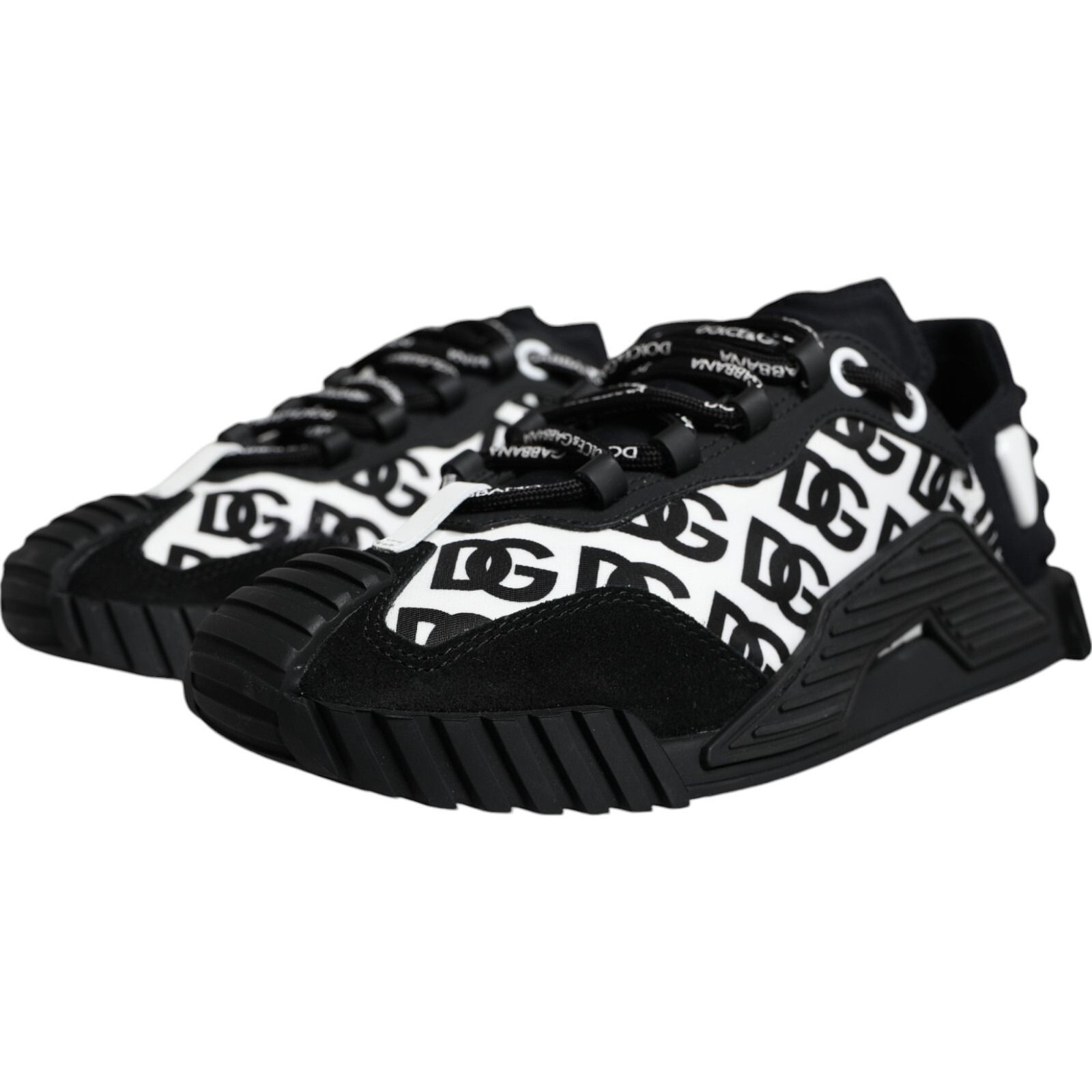 Black Logo Lace Up Low Top NS1 Sneakers Men's Shoes (Pre-Owned) - Dolce & Gabbana - Modalova