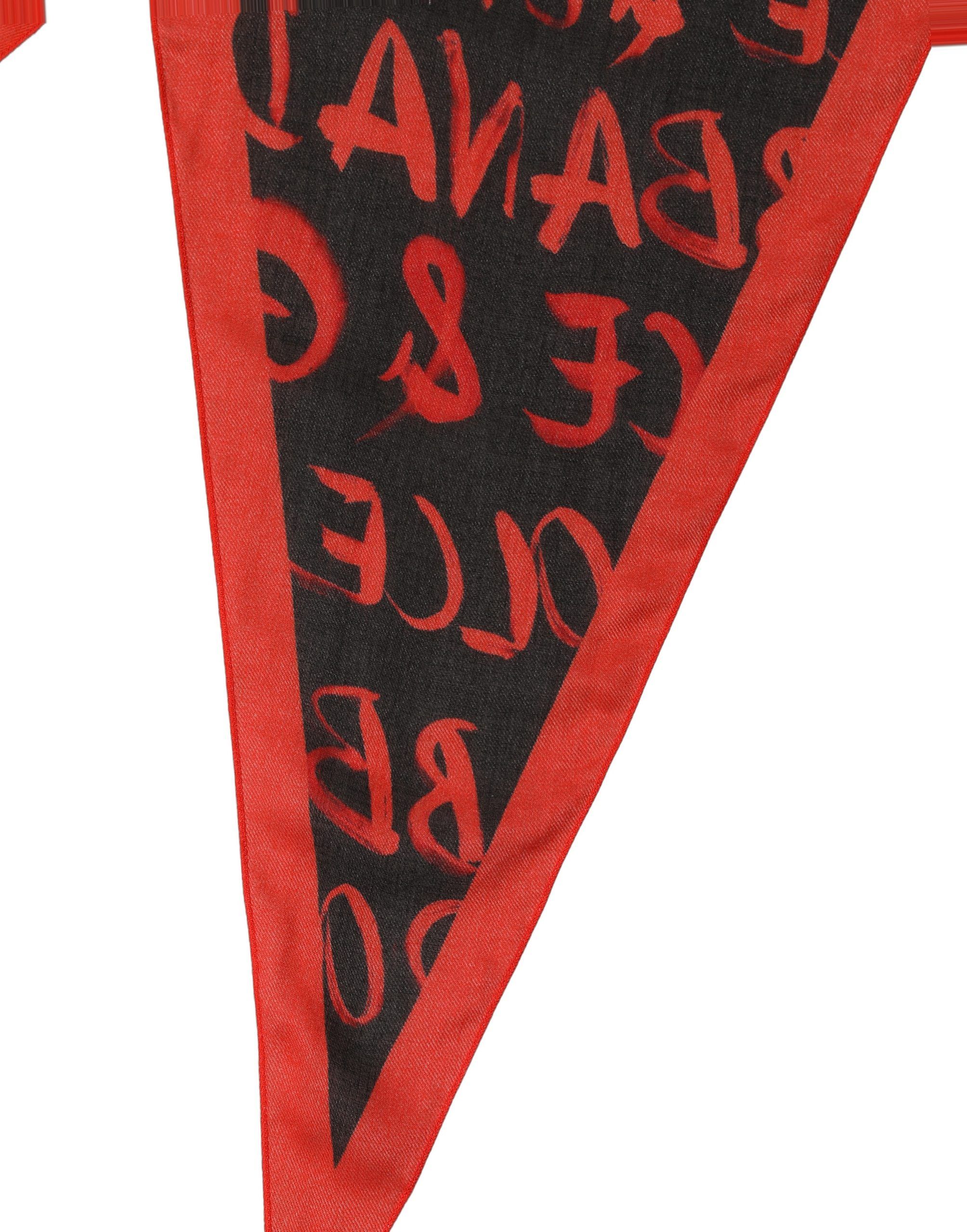 Men Red Black Graffiti Logo Lace Stole Men's Scarf - Dolce & Gabbana - Modalova
